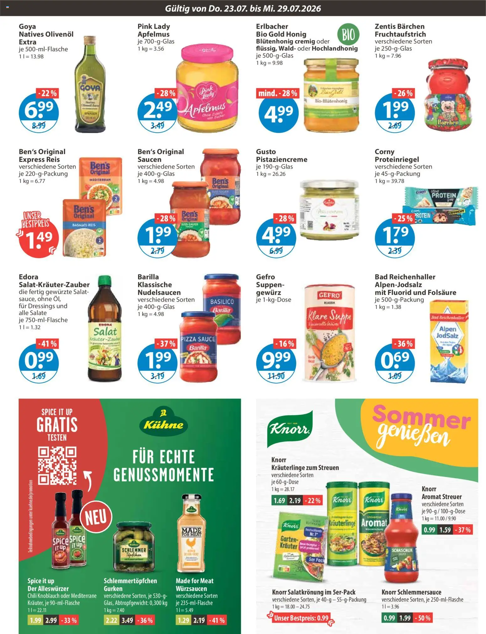 V-Markt Angebote – gültig ab 23.07.2026 | Seite: 7 | Produkte: Olivenol, Knoblauch, Gurken, Salat