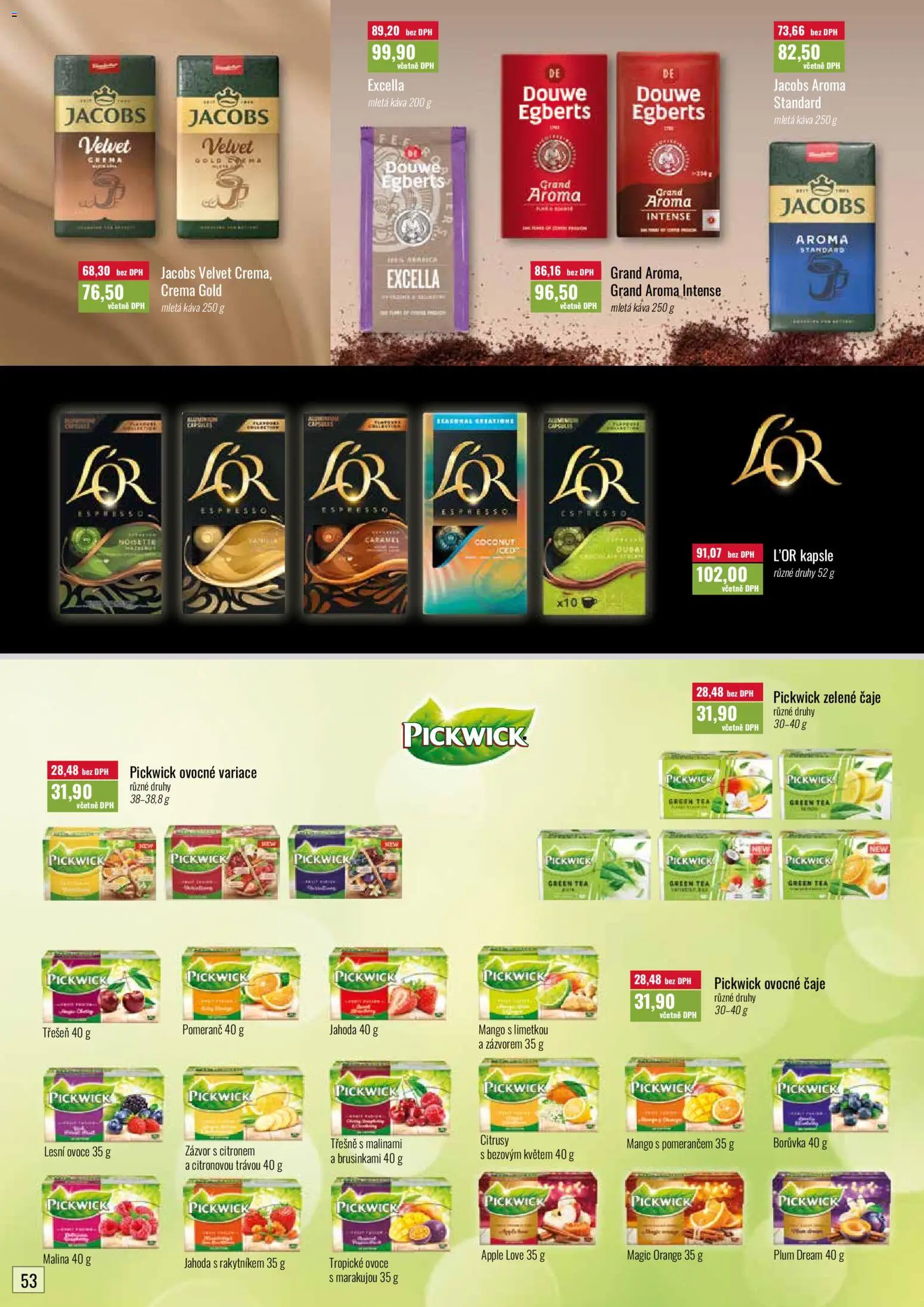 Ratio leták od 01.06.2026 | Strana: 54 | Produkty: Kapsle, L'Or, Mletá káva, Jacobs velvet