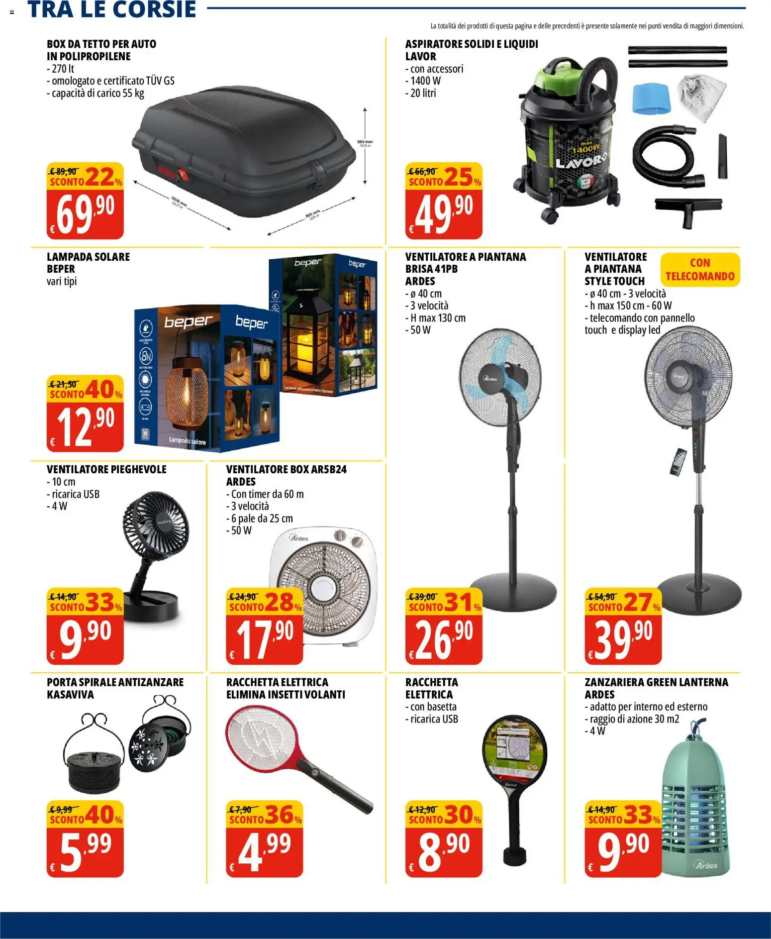Volantino Tigros del 17.06.2026 | Pagina: 31 | Prodotti: Ventilatore, Spirale antizanzare, Lanterna, Lampada solare