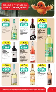 ANGYAL MOSOLY TOKAJI ÉDES CUVÉE, 0,5 l, 3798 Ft/l - amely érvényes a következő dátumtól: 2026.08.13. | Oldal: 11 | Termékek: Irsai Olivér, Cuvée, Bor, Rosé