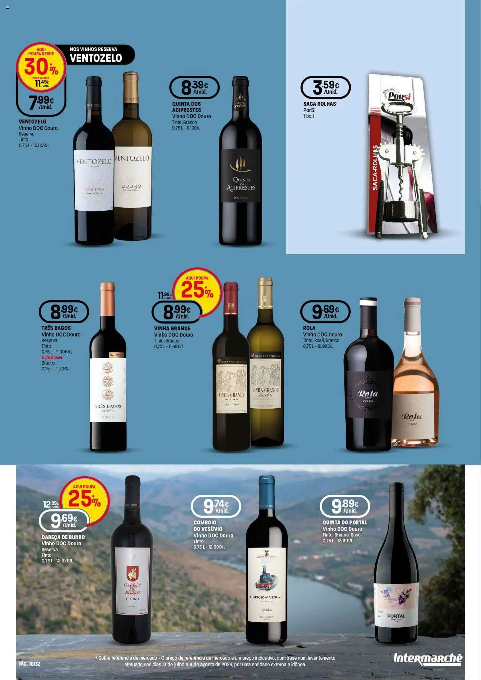 Intermarché folheto Especial Vinhos Super │ válido de 10/09/2026 | Página: 10 | Produtos: Vinho branco, Saca rolhas, Base, Vinho tinto