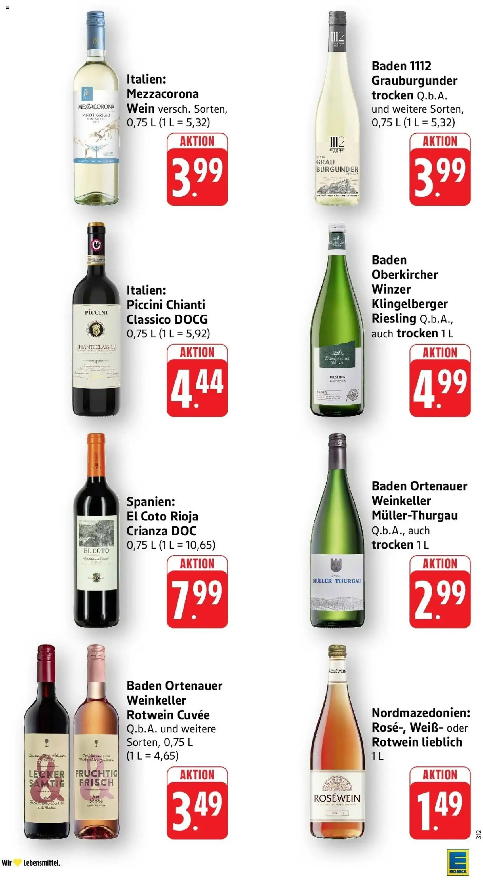 Angebote – gültig ab 27.04.2026 | Seite: 37 | Produkte: Rotwein, Rosewein, Wein