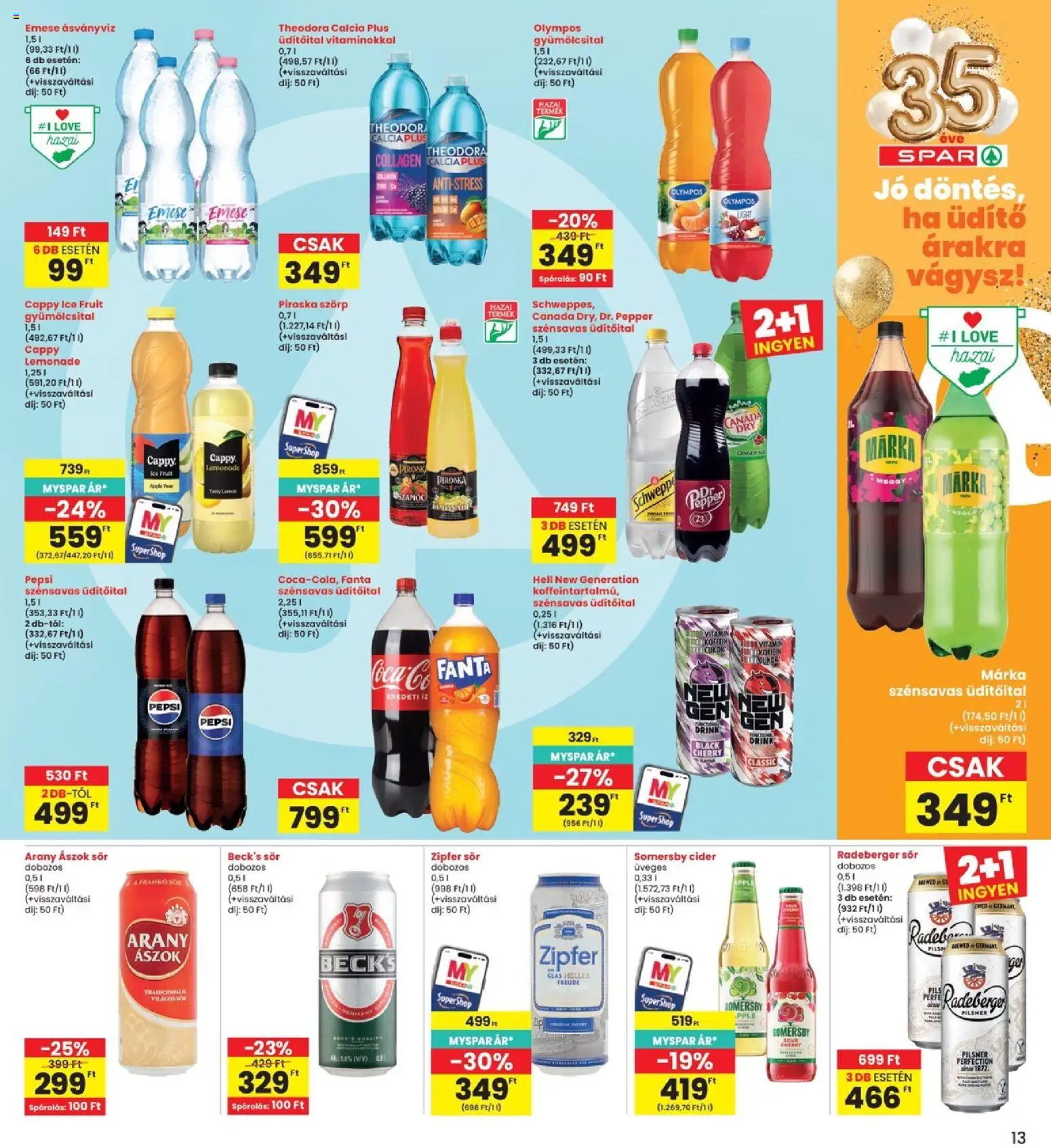 Interspar akciós ujság - amely érvényes a következő dátumtól: 2026.10.29. | Oldal: 13