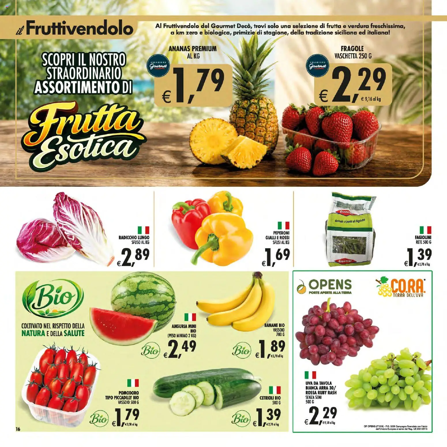 Volantino Decò del 21/07/2026 | Pagina: 16 | Prodotti: Peperoni, Fragole, Anguria, Vassoio