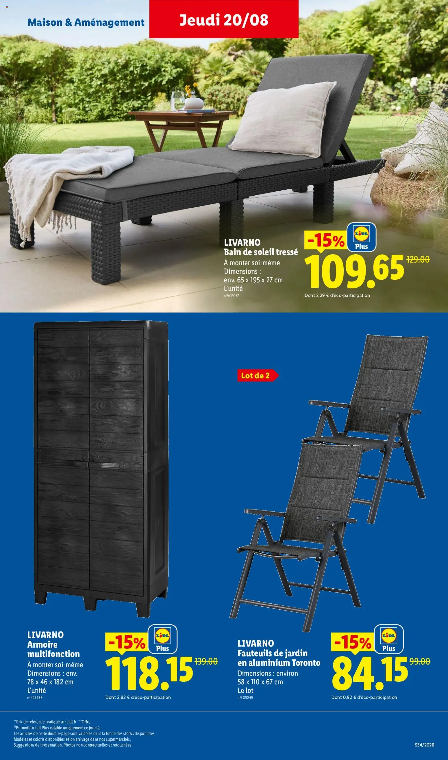 {H1} | Page: 41 | Produits: Bain de soleil, Armoire, Livarno
