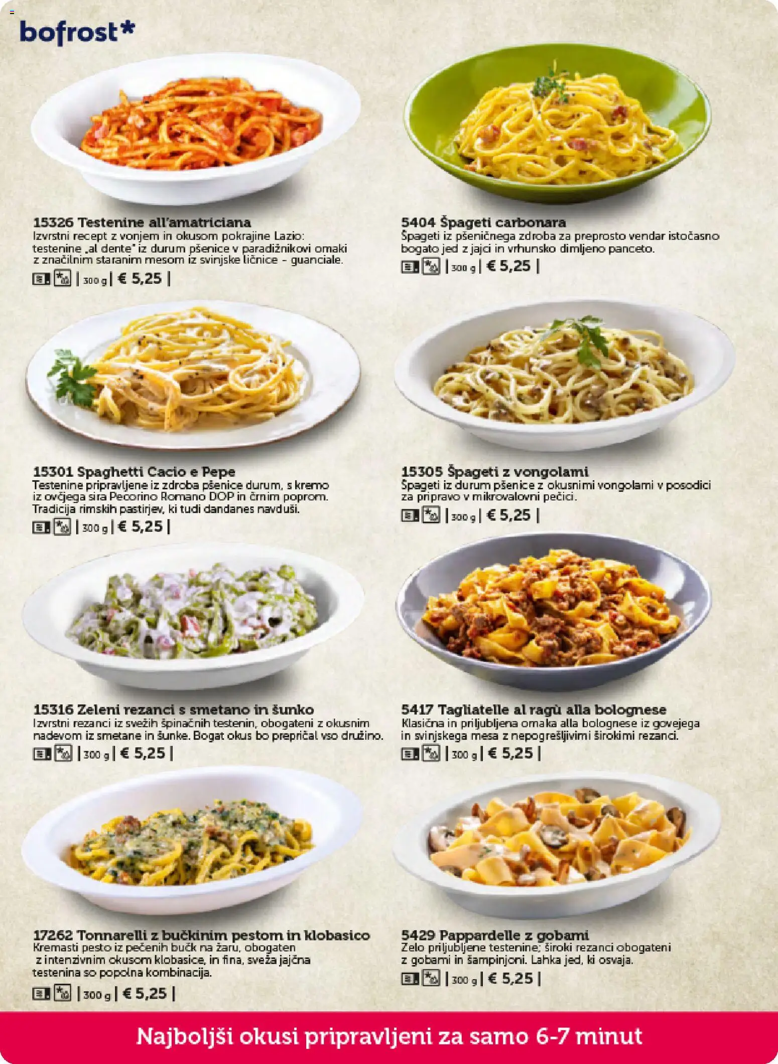 Novi Bofrost katalog ponudbe – veljaven od 01.02.2026 | Stran: 42 | Izdelki: Pesto, Spageti, Testenine, Omaka