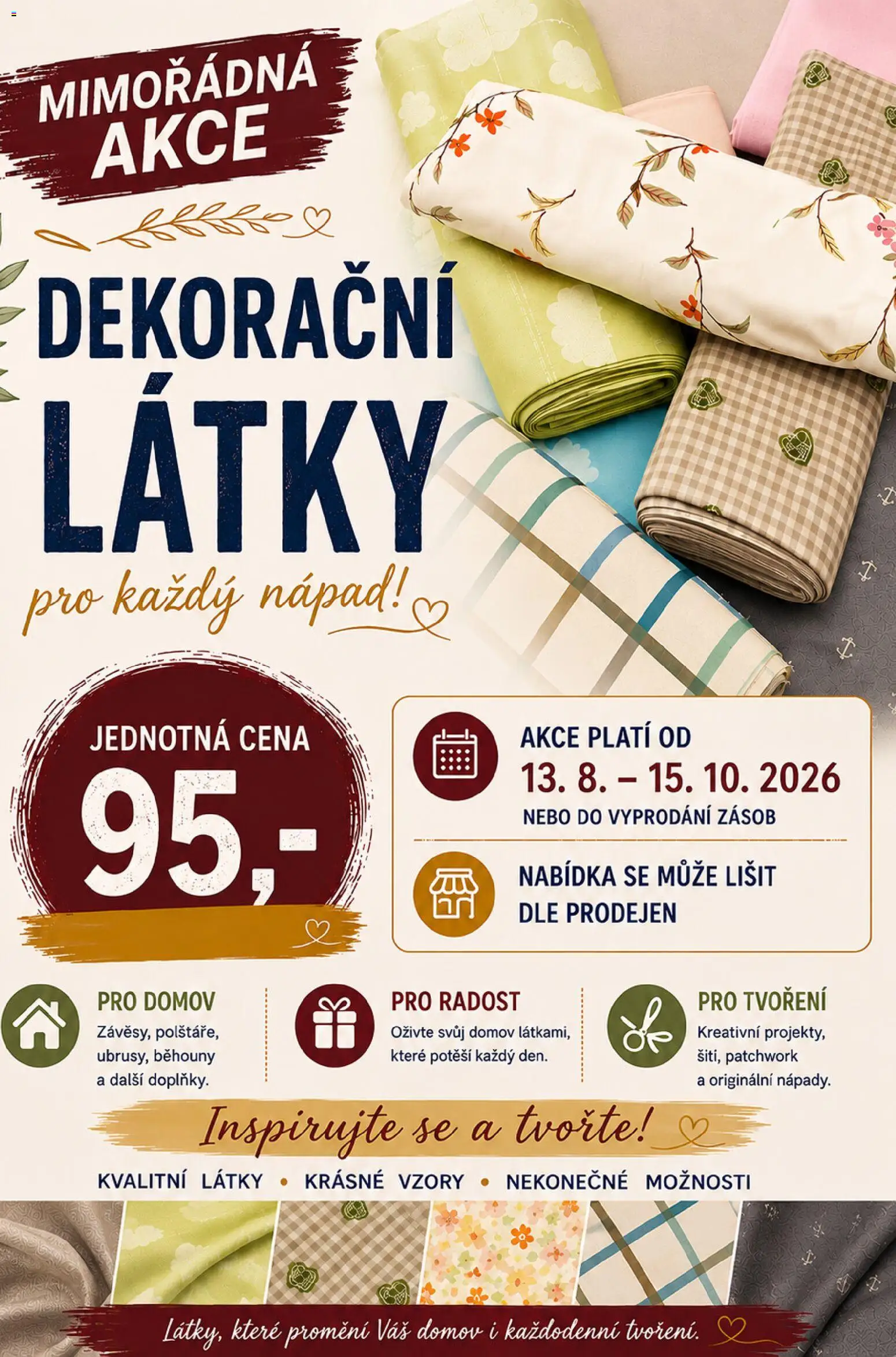 Prior - Akční Nabídka Oděvních A Bytových Látek od 13.08.2026 | Strana: 2