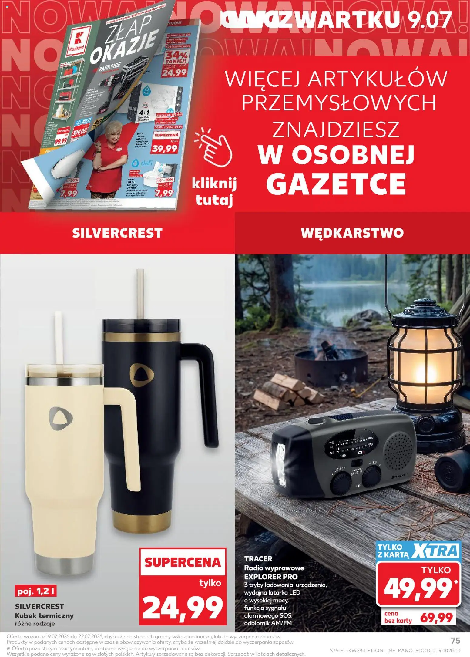 Kaufland Polsko leták od 09.07.2026 | Strana: 75 | Produkty: Parkside, Rádio, Karty, LED