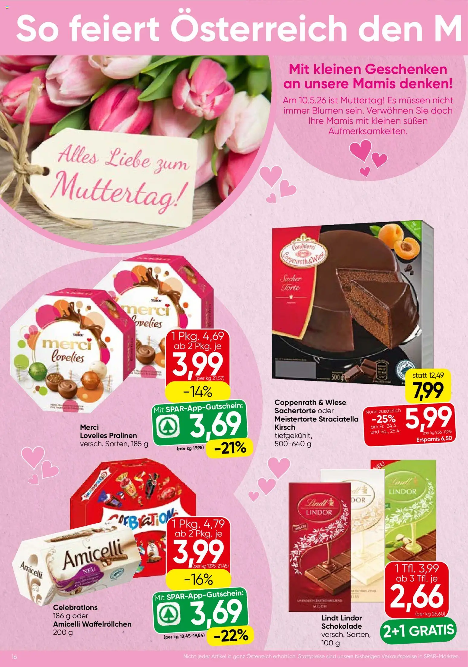 Spar Flugblatt - Wien gültig ab 23.04.2026 | Seite: 16 | Produkte: Milch, Schokolade