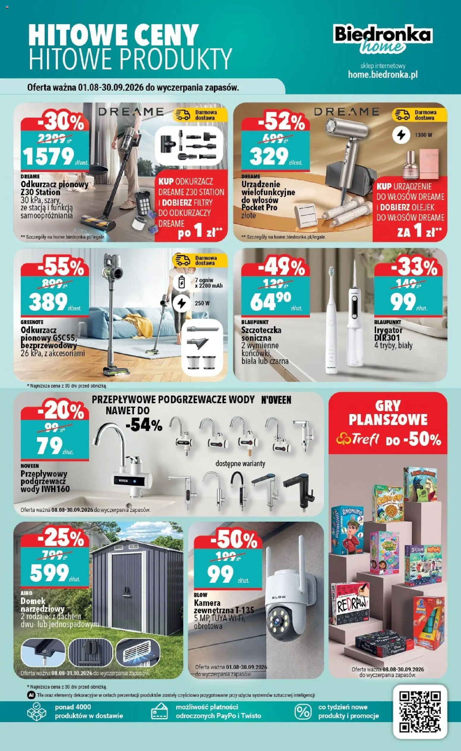 Biedronka gazetka - Home od 08.08.2026 | Strona: 5 | Produkty: Szczoteczka soniczna, Odkurzacz, Cleaner, Irygator
