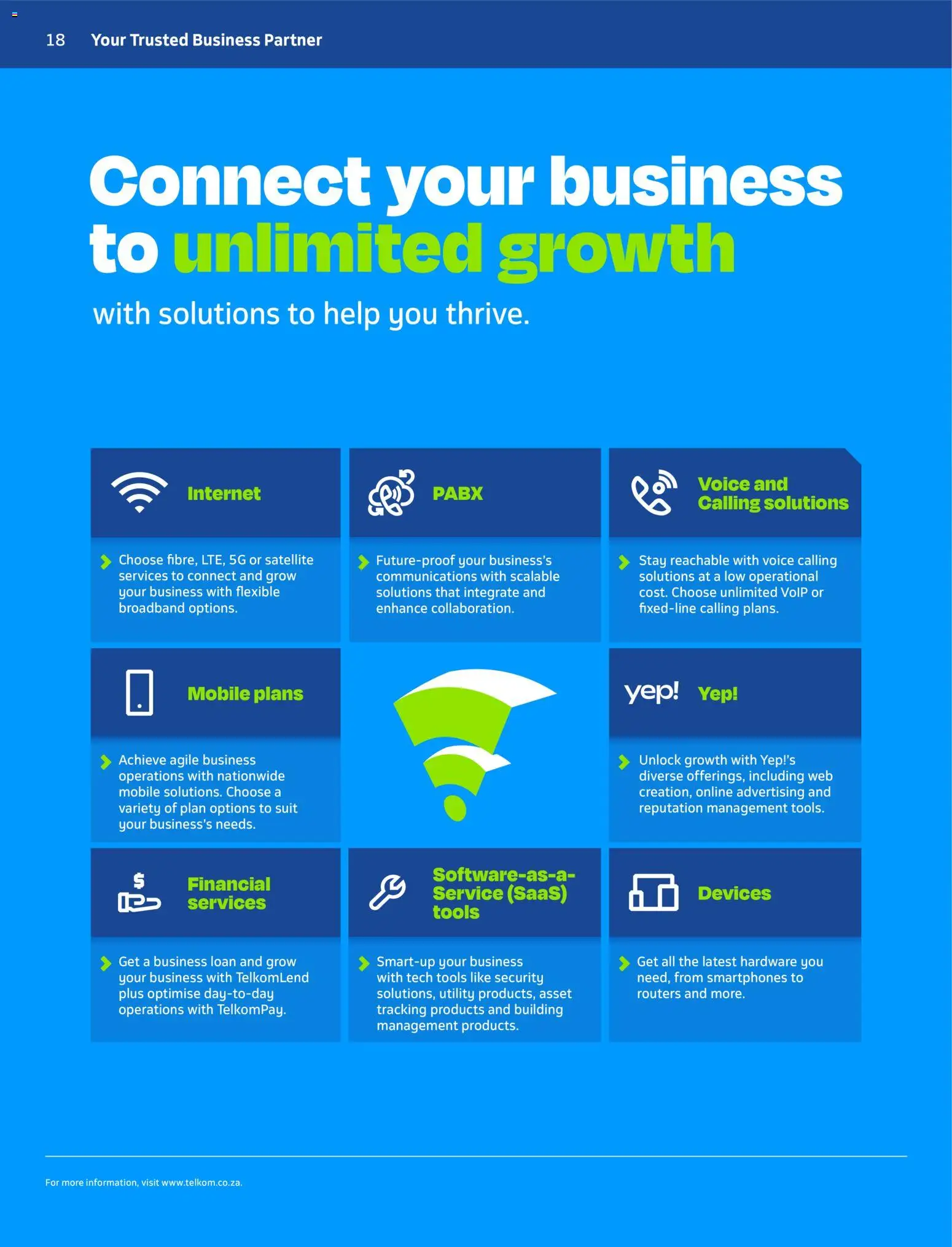 New Telkom catalogue – valid from 15.04.2026 | Page: 18 | Products: Suit, Satellite, Utility