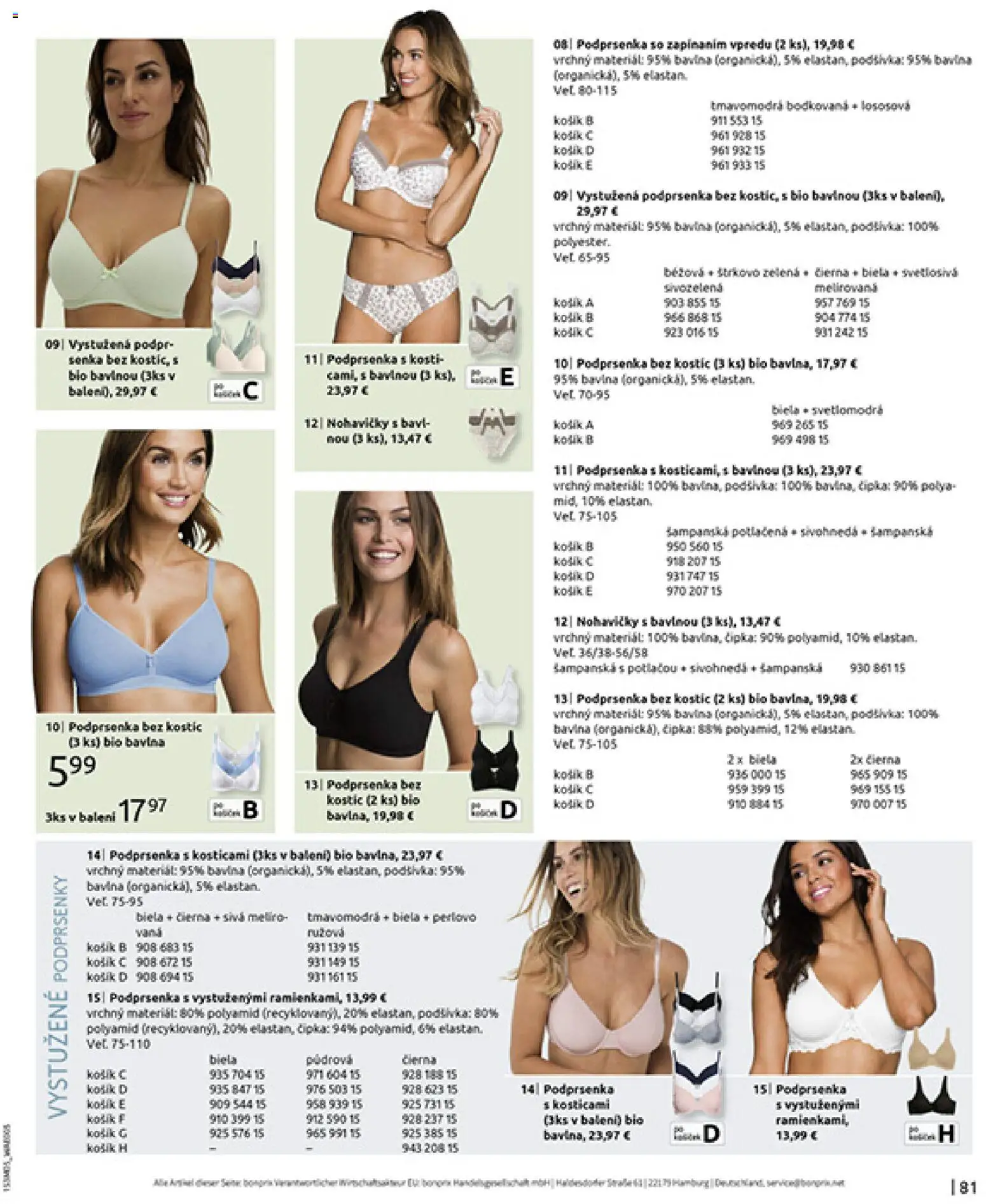 Nové Bonprix akcie – leták je platný od 05.05.2026 | Strana: 83 | Produkty: Nohavičky, Podprsenka