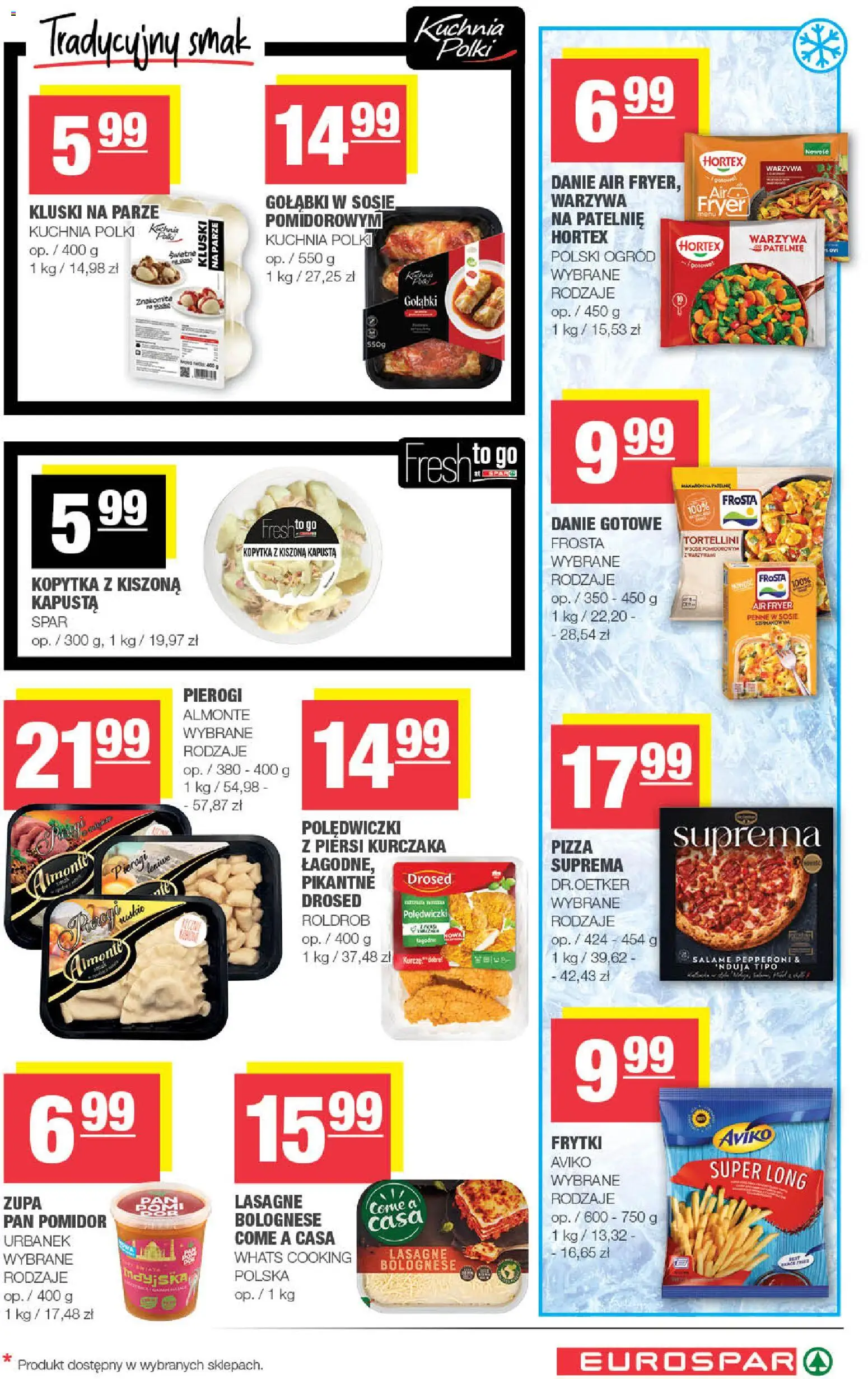 Spar gazetka - Eurospar od 07.10.2026 | Strona: 9 | Produkty: Pomidor, Lasagne, Zupa, Frytki