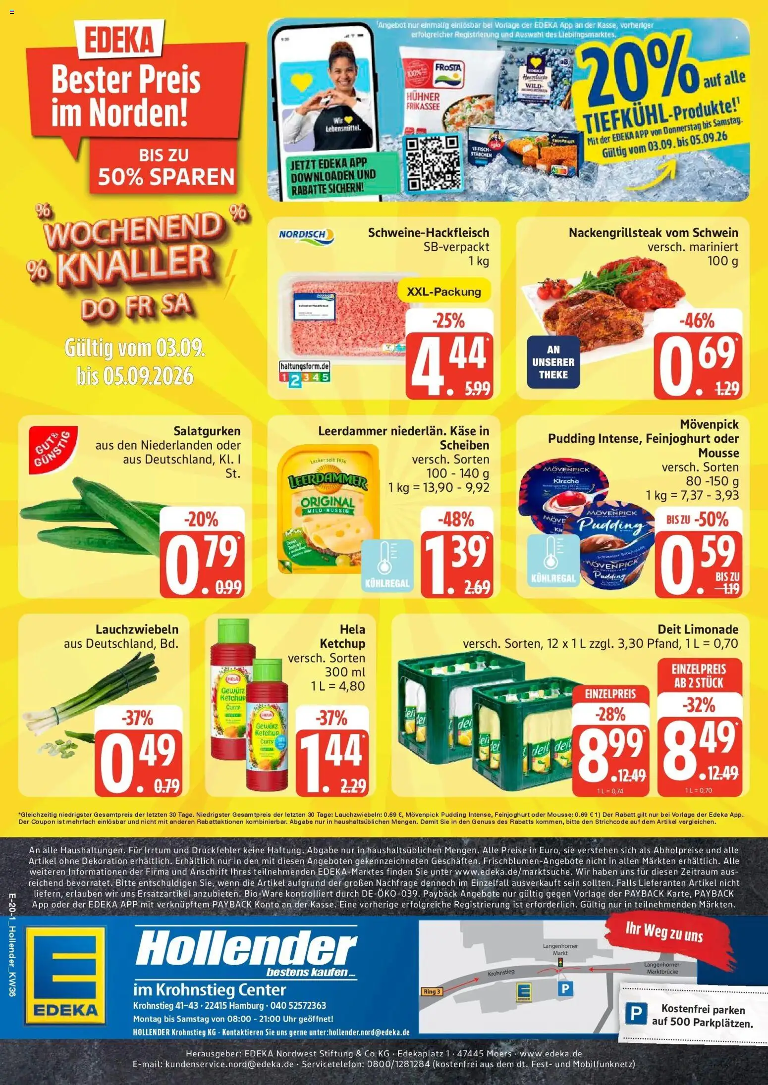 Edeka Prospekt Hamburg (ab 31.08.2026) » Angebote Online | Seite: 26 | Produkte: Käse, Pudding, Leerdammer, Uhr