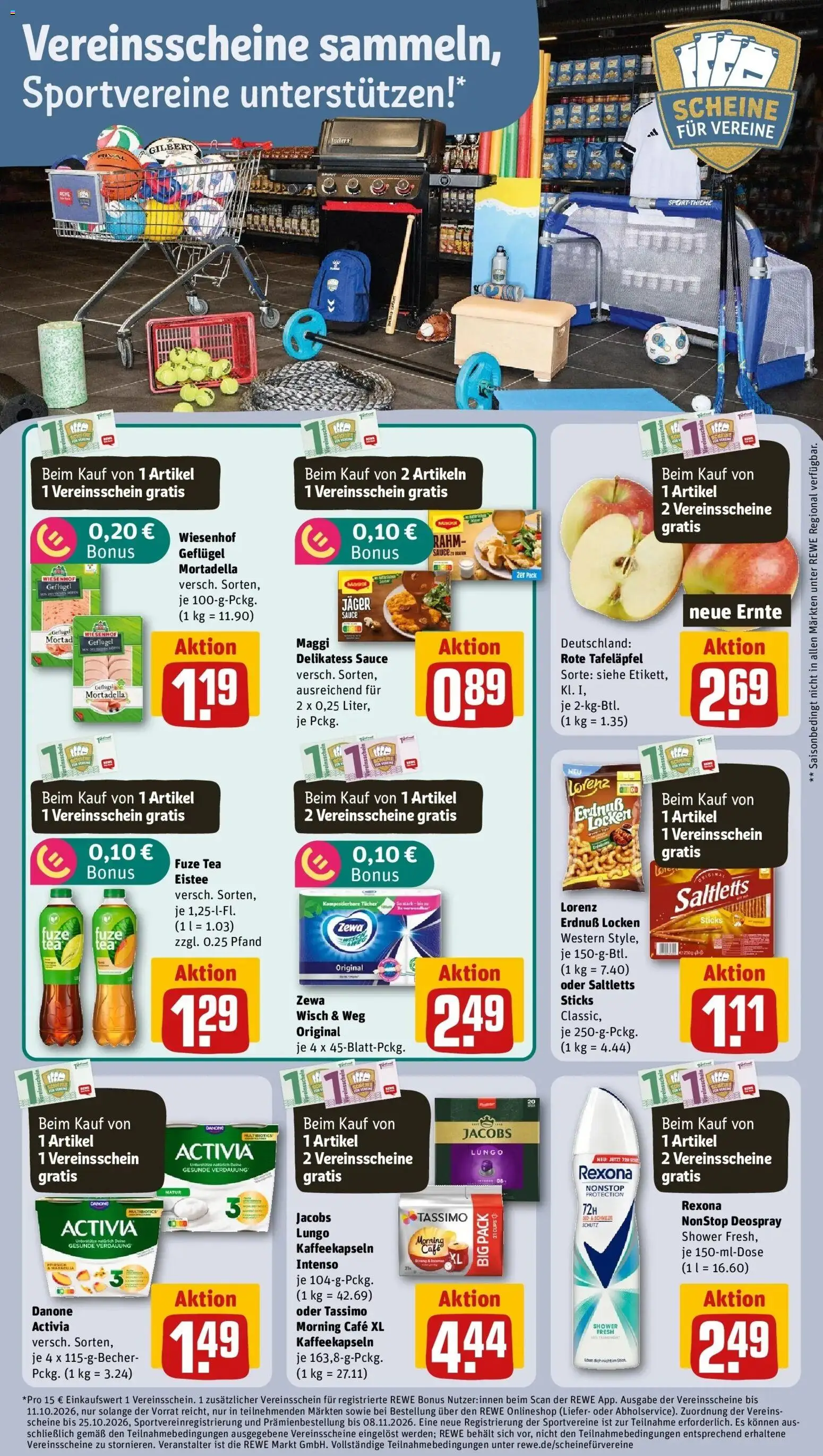 REWE Prospekt ab 28.09.2026 zum Blättern » Angebote | Seite: 11 | Produkte: Maggi, Tür, Zewa, Deospray