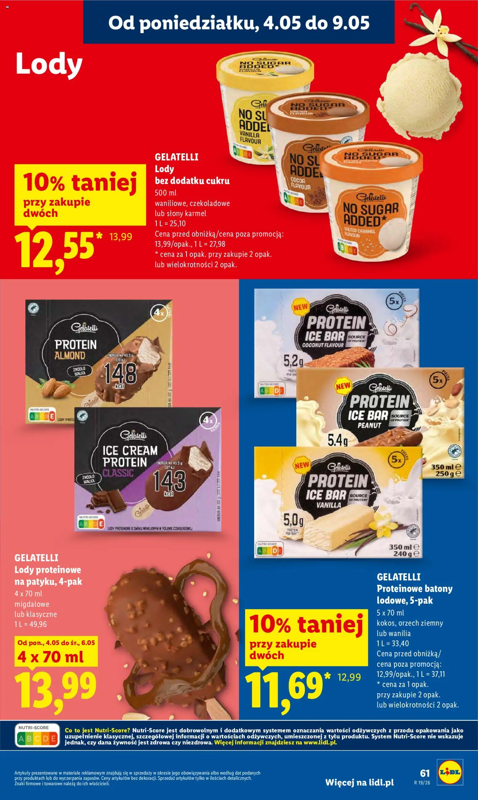 Lidl Polsko leták od 04.05.2026 | Strana: 65 | Produkty: Gelatelli, Protein