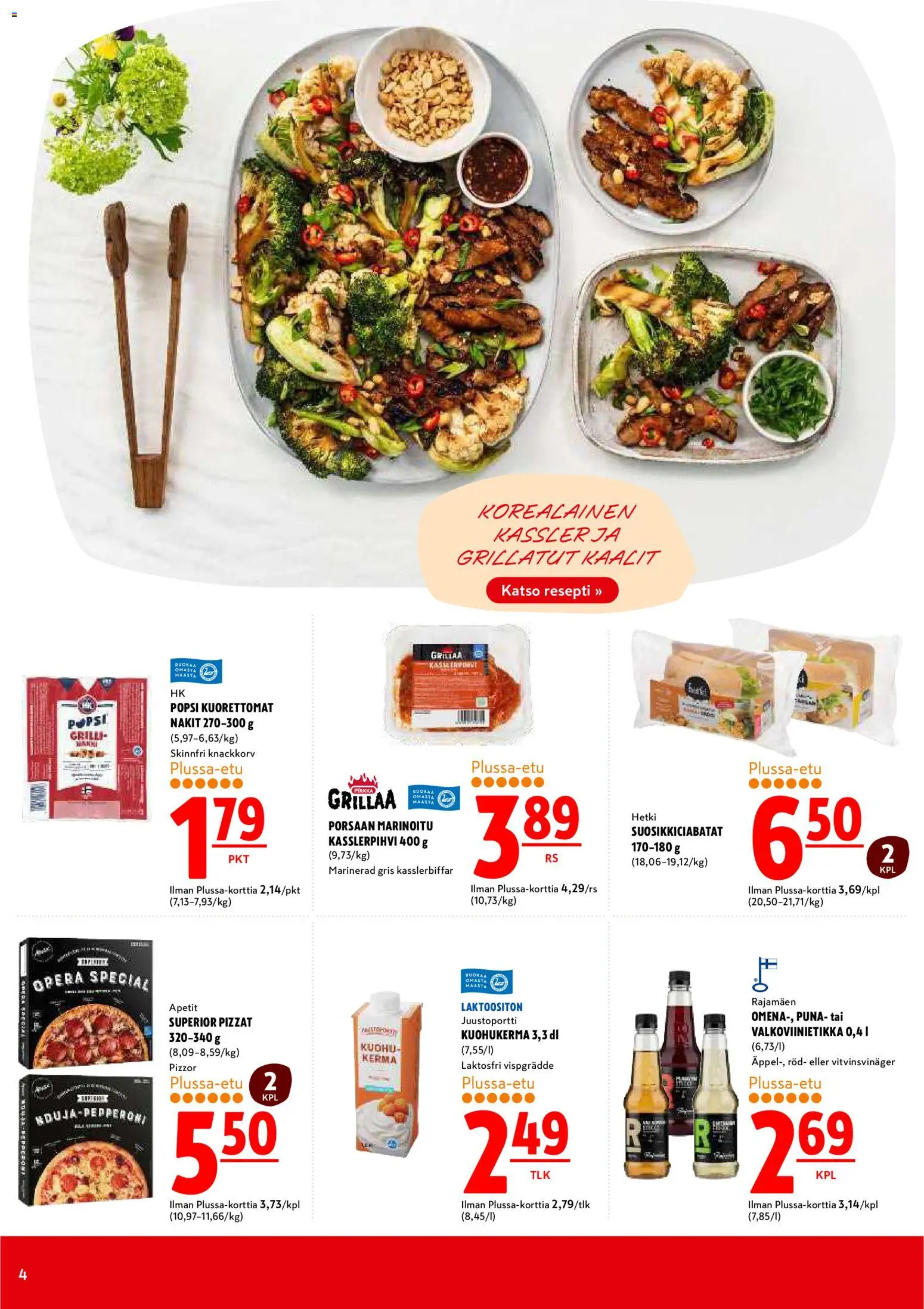 K-Citymarket tarjoukset – voimassa 06/07/2026 alkaen | Sivu: 4 | Tuotteet: Grilli, Valkoviinietikka, Nakit, Kerma