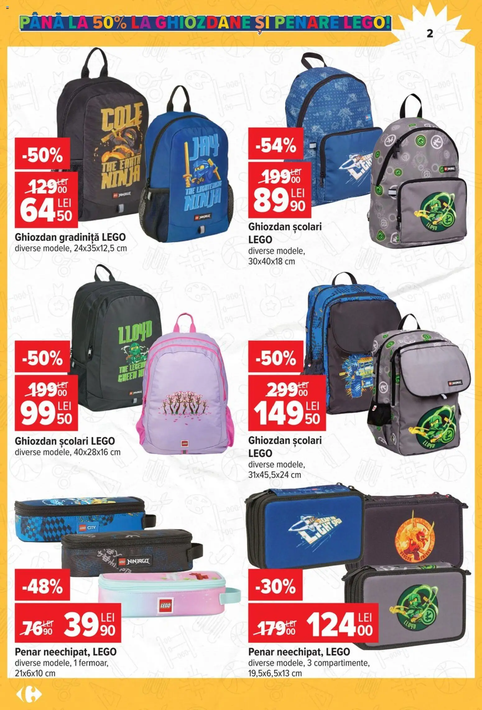 Noul catalog Carrefour – valabil de la 12.08.2026 | Pagină: 2 | Produse: LEGO, Ghiozdan