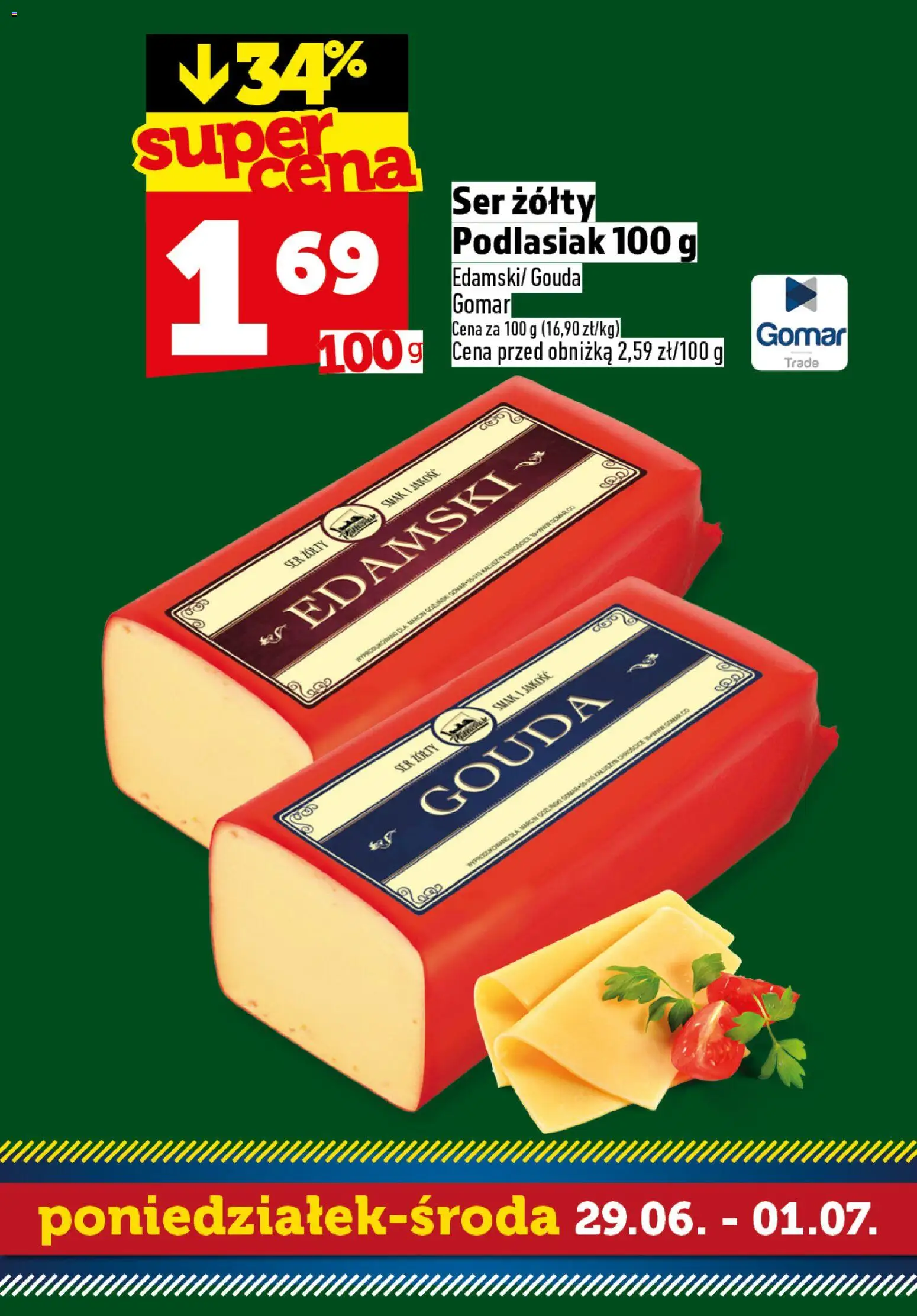 Topaz gazetka - Superstart tygodnia od 29.06.2026 | Strona: 4 | Produkty: Ser żółty, Ser