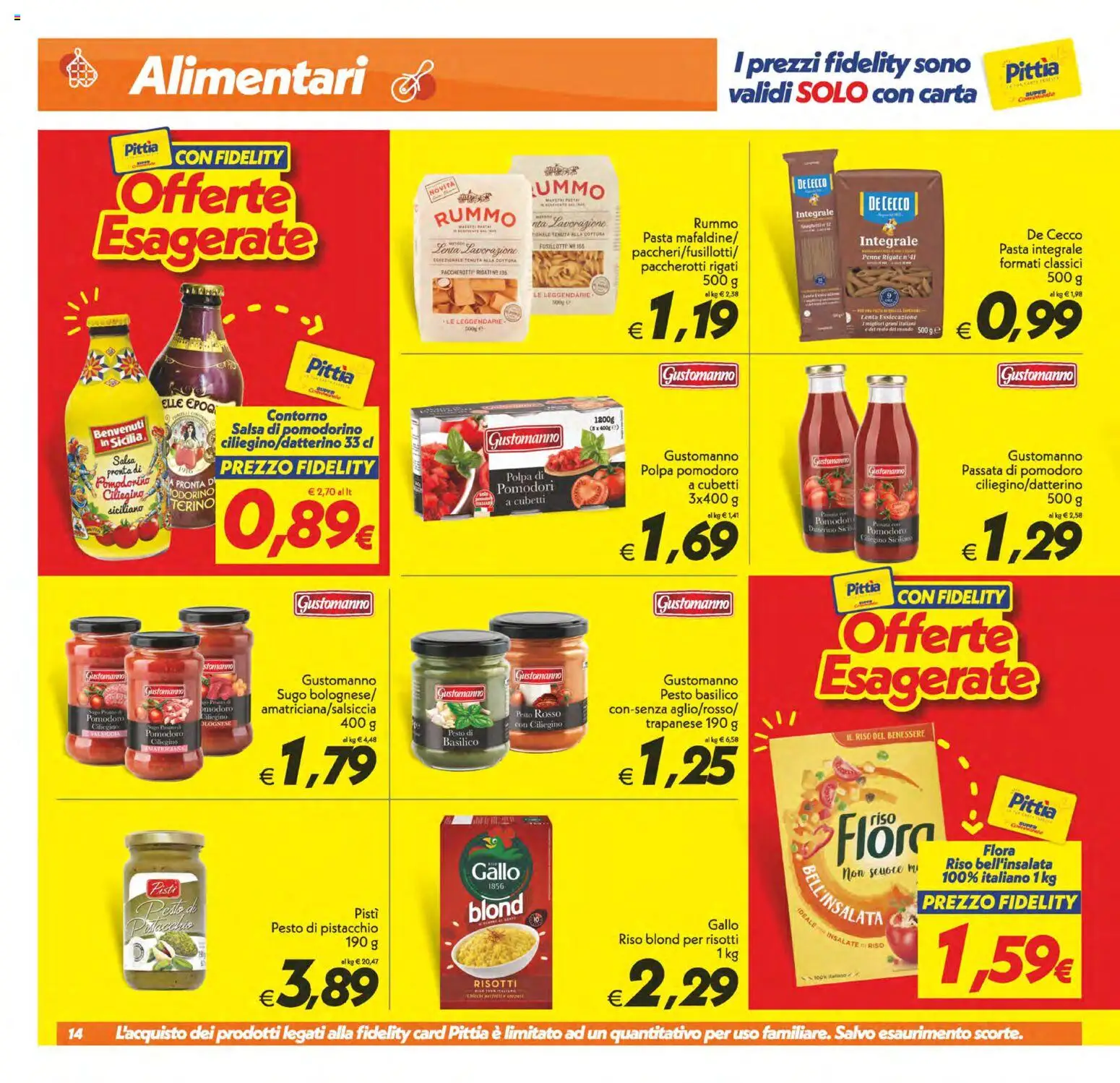 Volantino SuperConveniente del 01/09/2026 | Pagina: 14 | Prodotti: De Cecco, Salsa, Pomodoro, Passata di pomodoro
