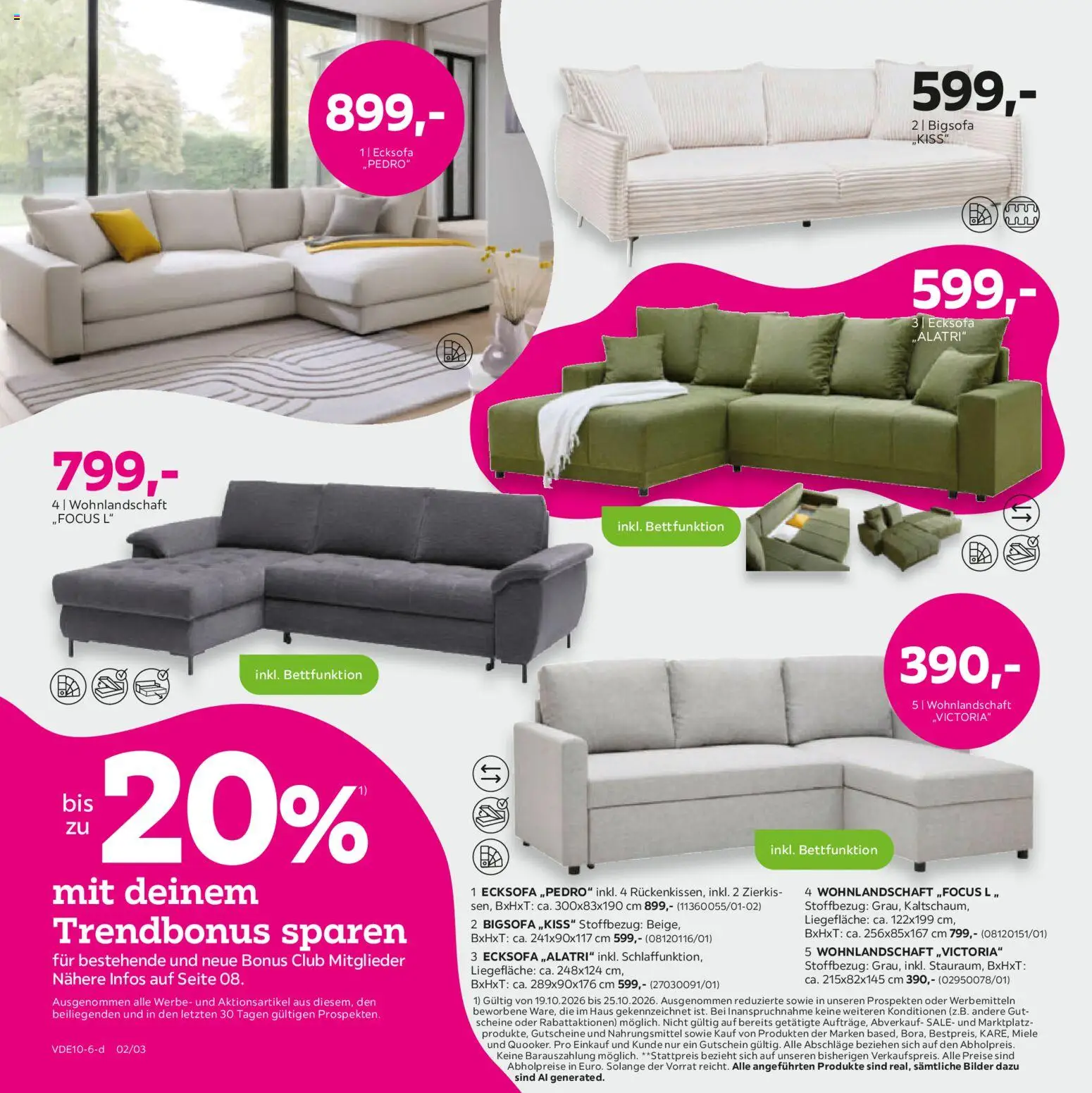Mömax Prospekt – gültig ab 19.10.2026 | Seite: 2 | Produkte: Miele, Bigsofa, Ecksofa, Bilder