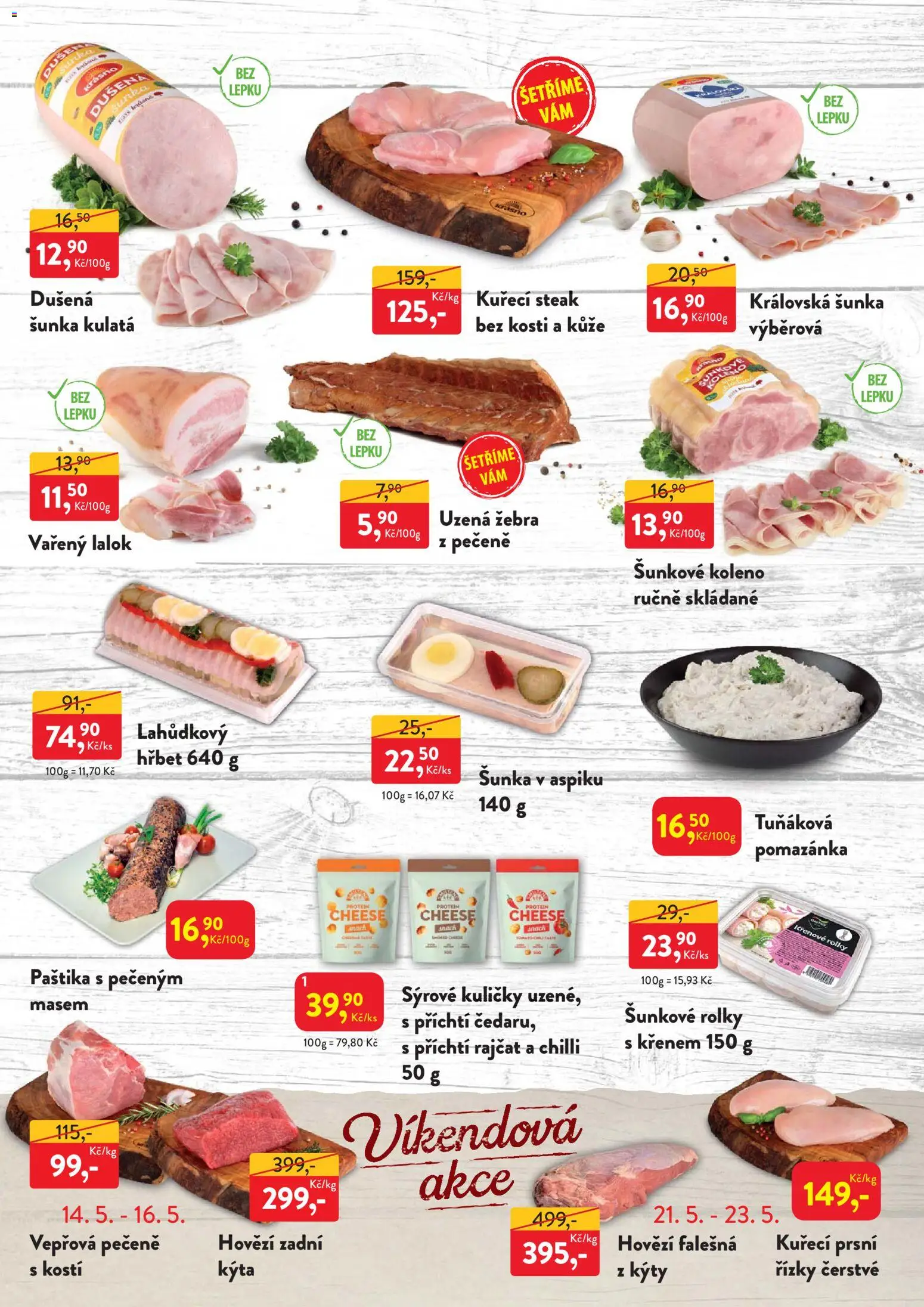 MP Krásno leták od 11.05.2026 | Strana: 4 | Produkty: Vepřová pečeně, Steak, Uzená žebra, Kuličky