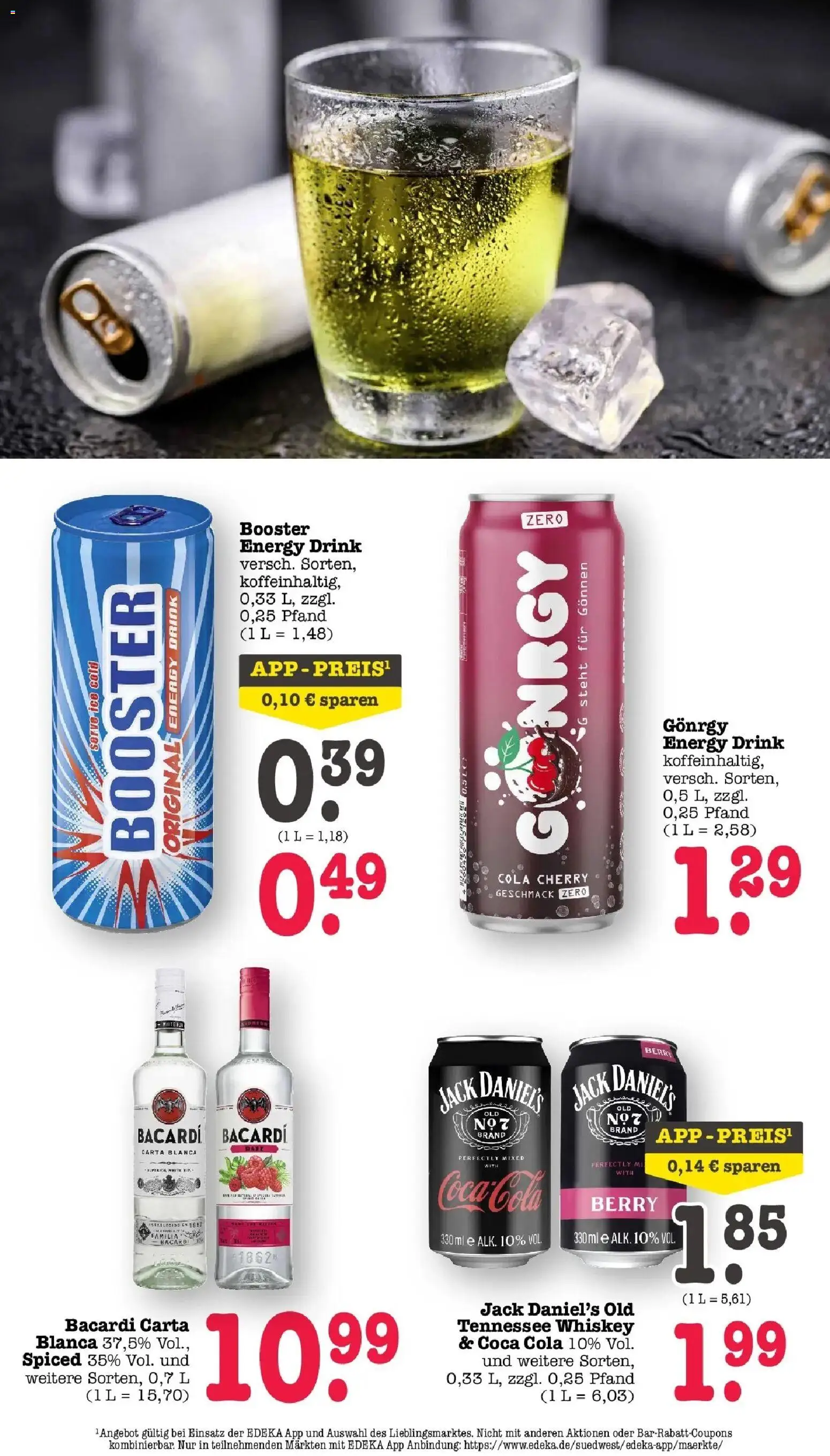 E center - E center: Wochenangebote – gültig ab 28.06.2026 | Seite: 52 | Produkte: Bacardi, Coca cola, Energy, Jack Daniel's