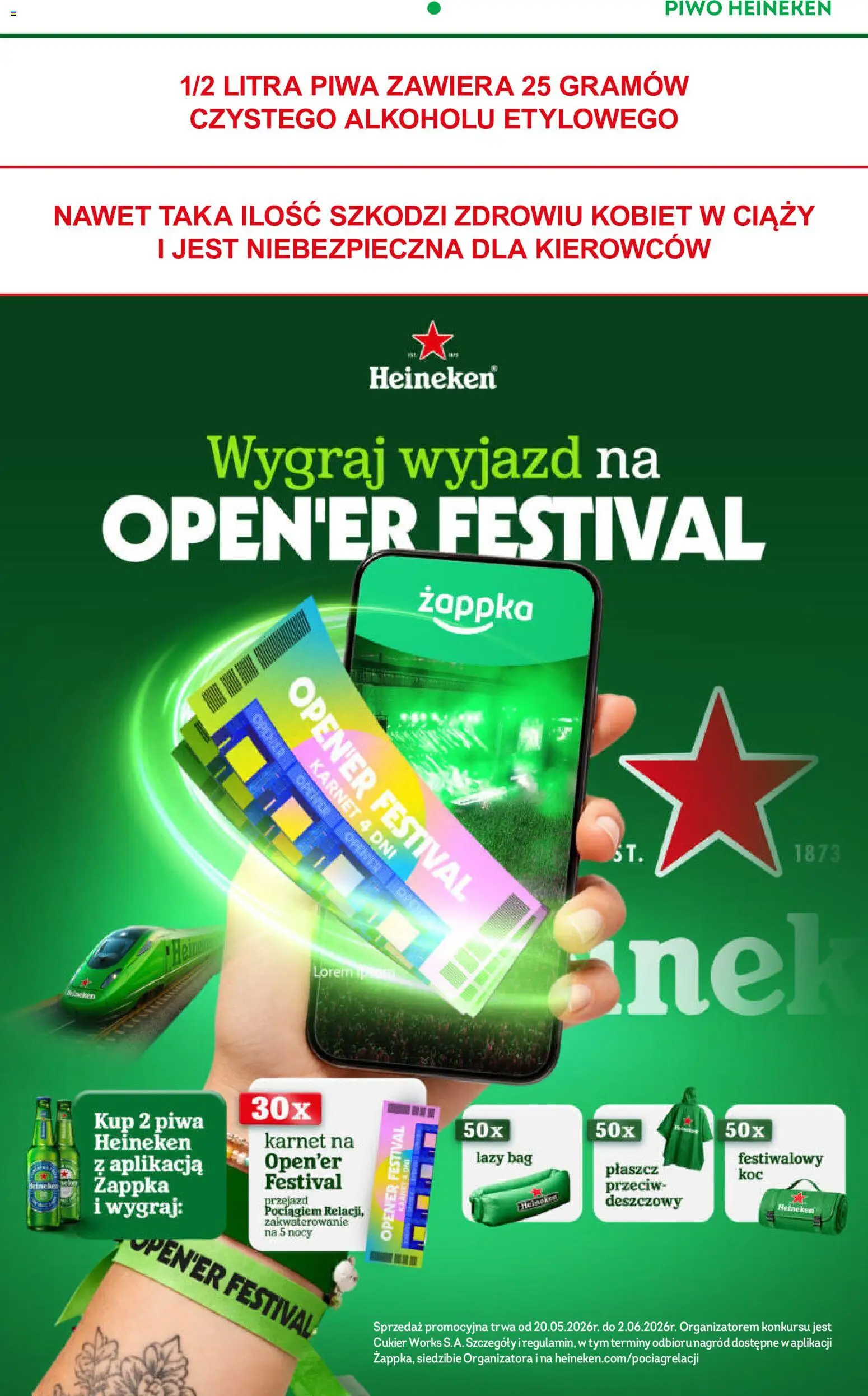 Żabka gazetka od 20.05.2026 | Strona: 19 | Produkty: Płaszcz, Piwo, Heineken, Cukier