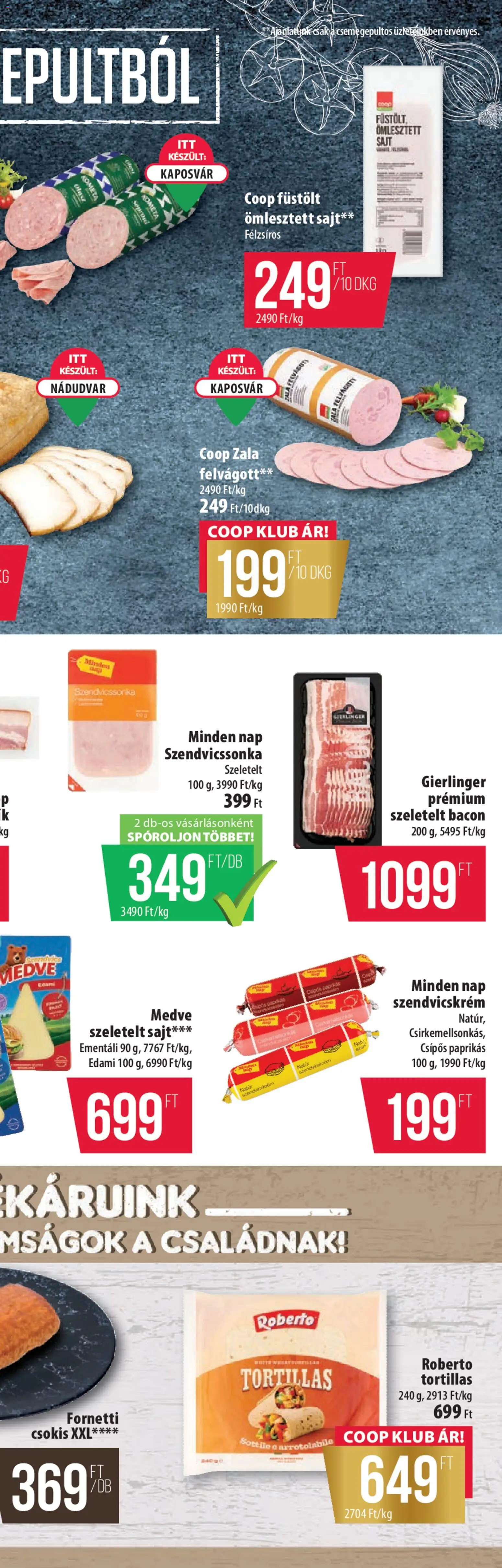 COOP akciós ujság - amely érvényes a következő dátumtól: 2026.07.02. | Oldal: 3 | Termékek: Karaj, Tej, Tejföl, Csirkecomb