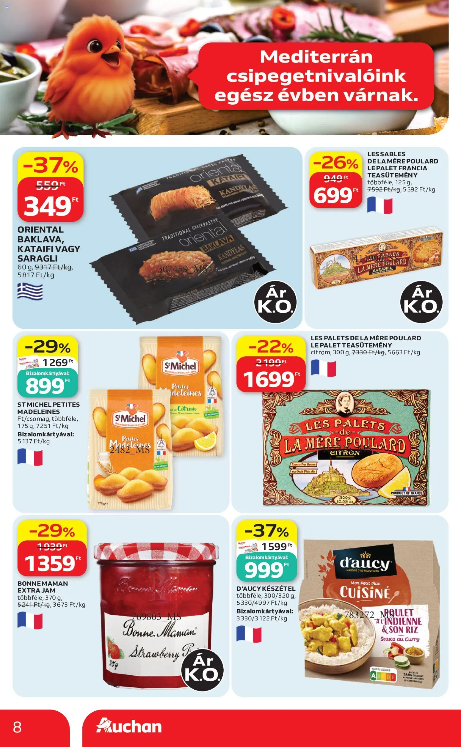 Auchan akciós ujság - amely érvényes a következő dátumtól: 2026.07.30. | Oldal: 8 | Termékek: Teasütemény, Készétel