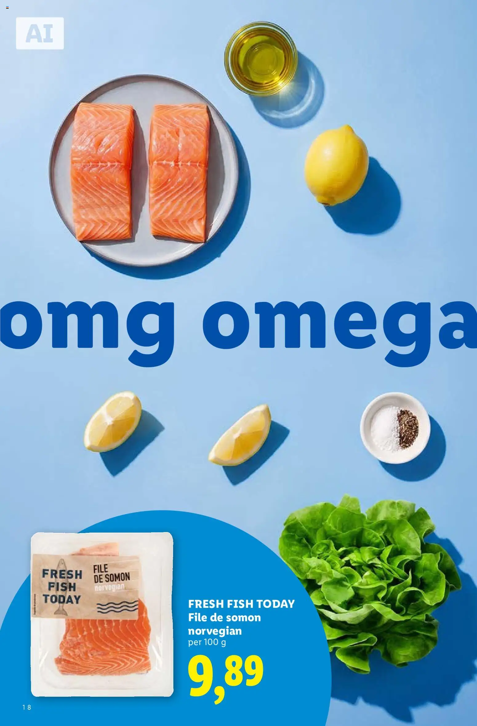 Noul catalog Lidl – valabil de la 07.09.2026 | Pagină: 18 | Produse: Omega, Somon