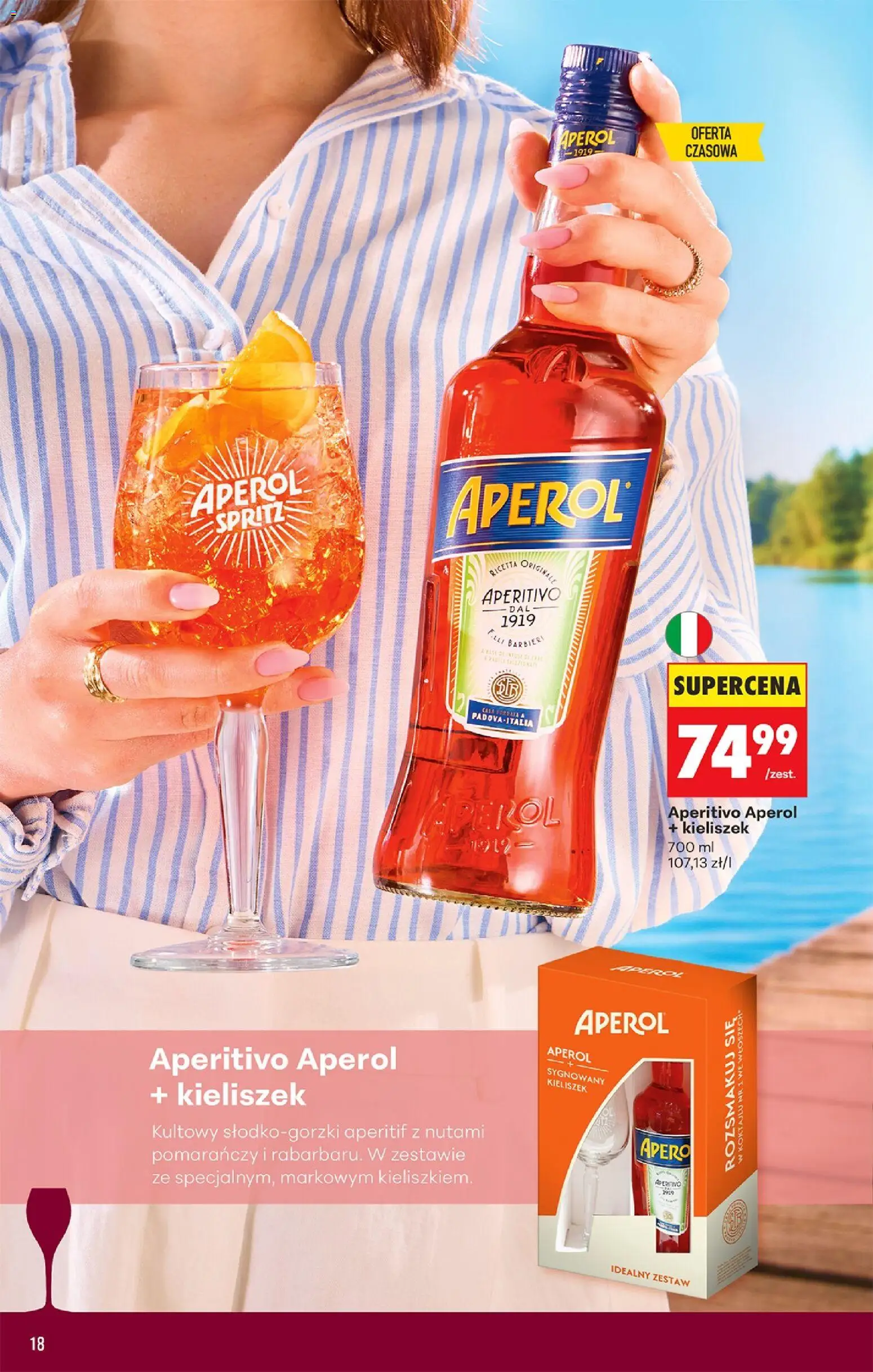 Biedronka gazetka - Czas na toast od 29.06.2026 | Strona: 18 | Produkty: Aperol