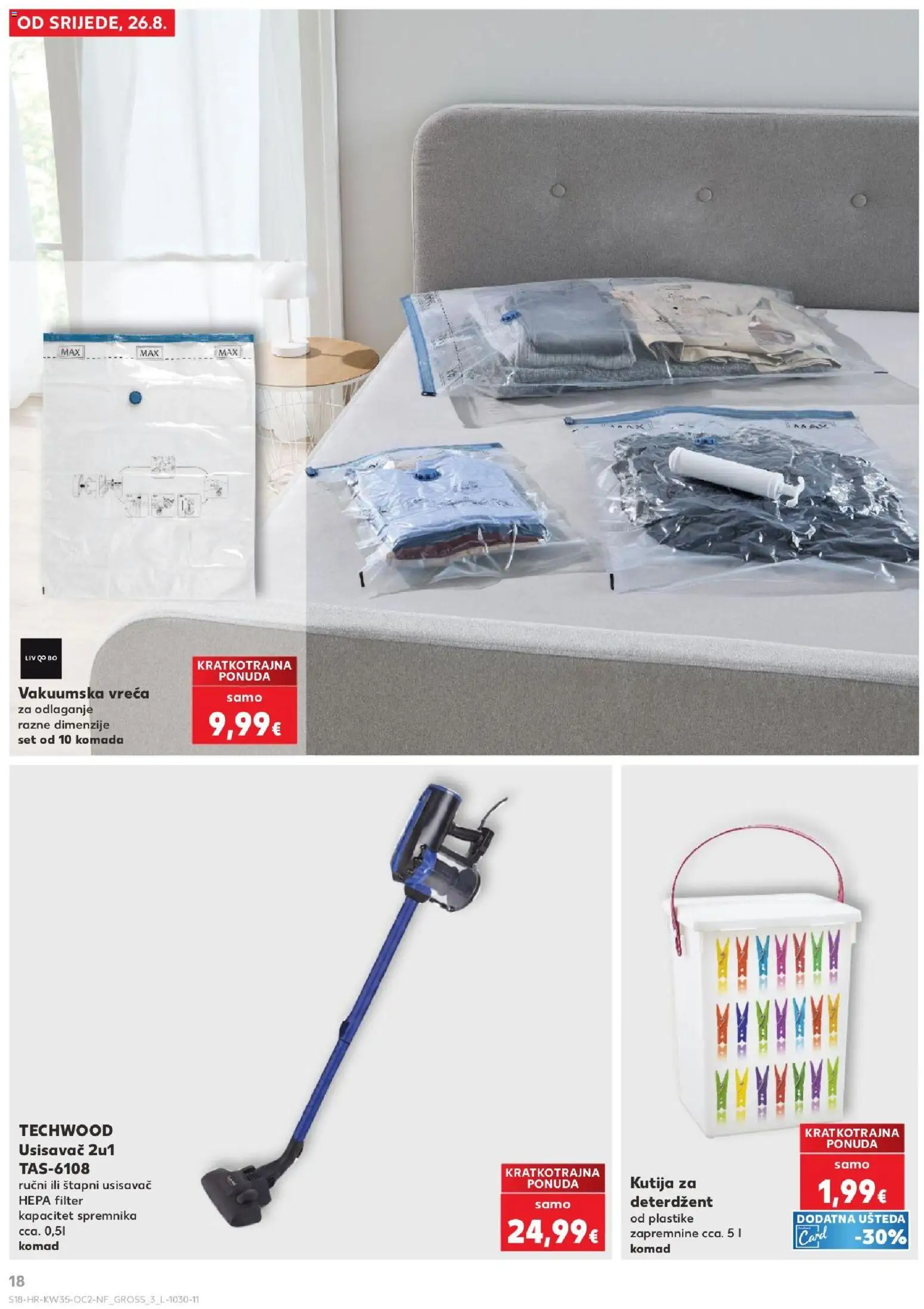 Kaufland katalog | vrijedi od 26.08.2026 | Stranica: 18 | Proizvodi: Usisavač, HEPA filter, Deterdžent, Štapni usisavač