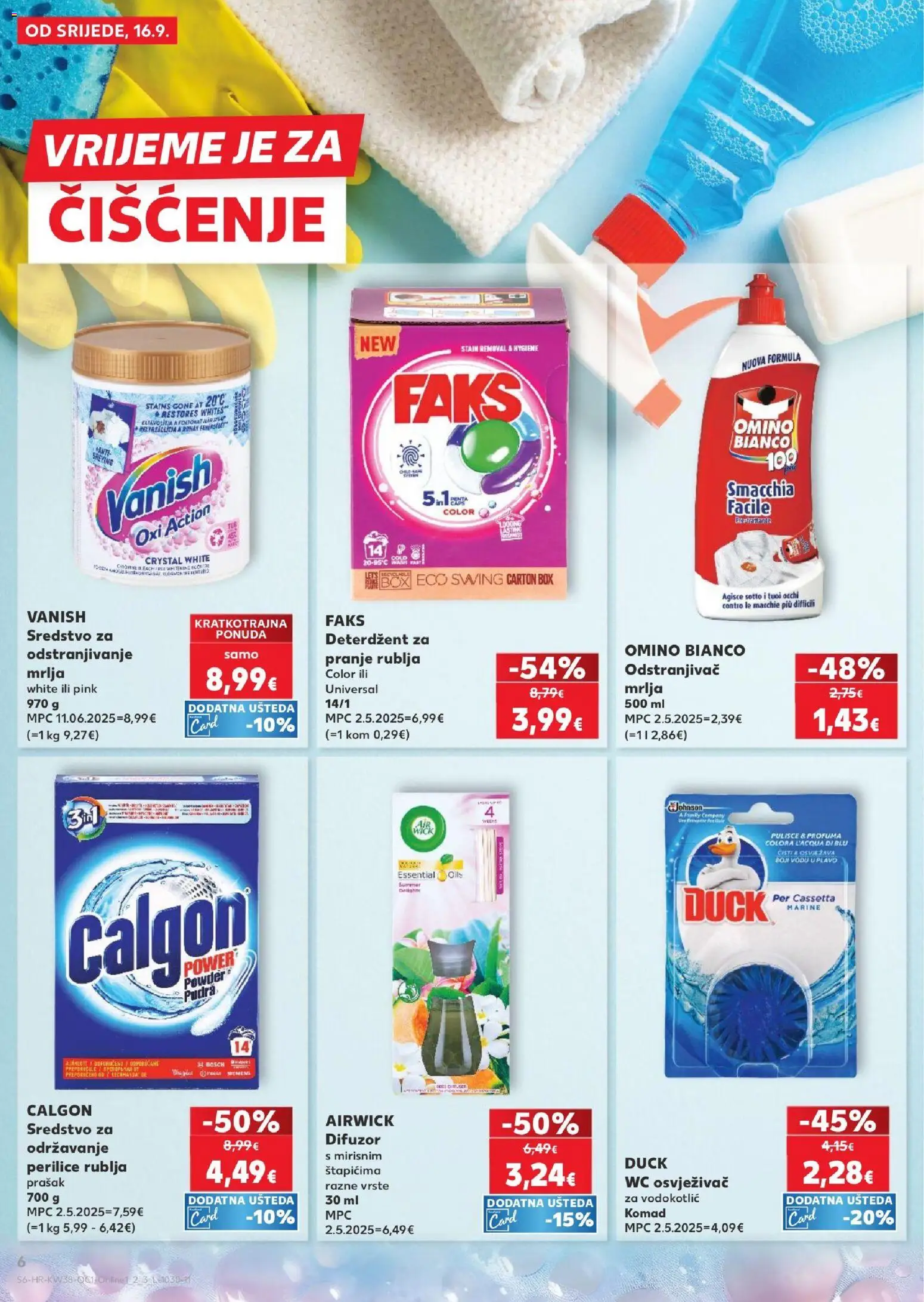 Kaufland katalog | vrijedi od 16.09.2026 | Stranica: 6 | Proizvodi: Perilice rublja, Deterdžent za pranje rublja, Odstranjivač mrlja, Vanish