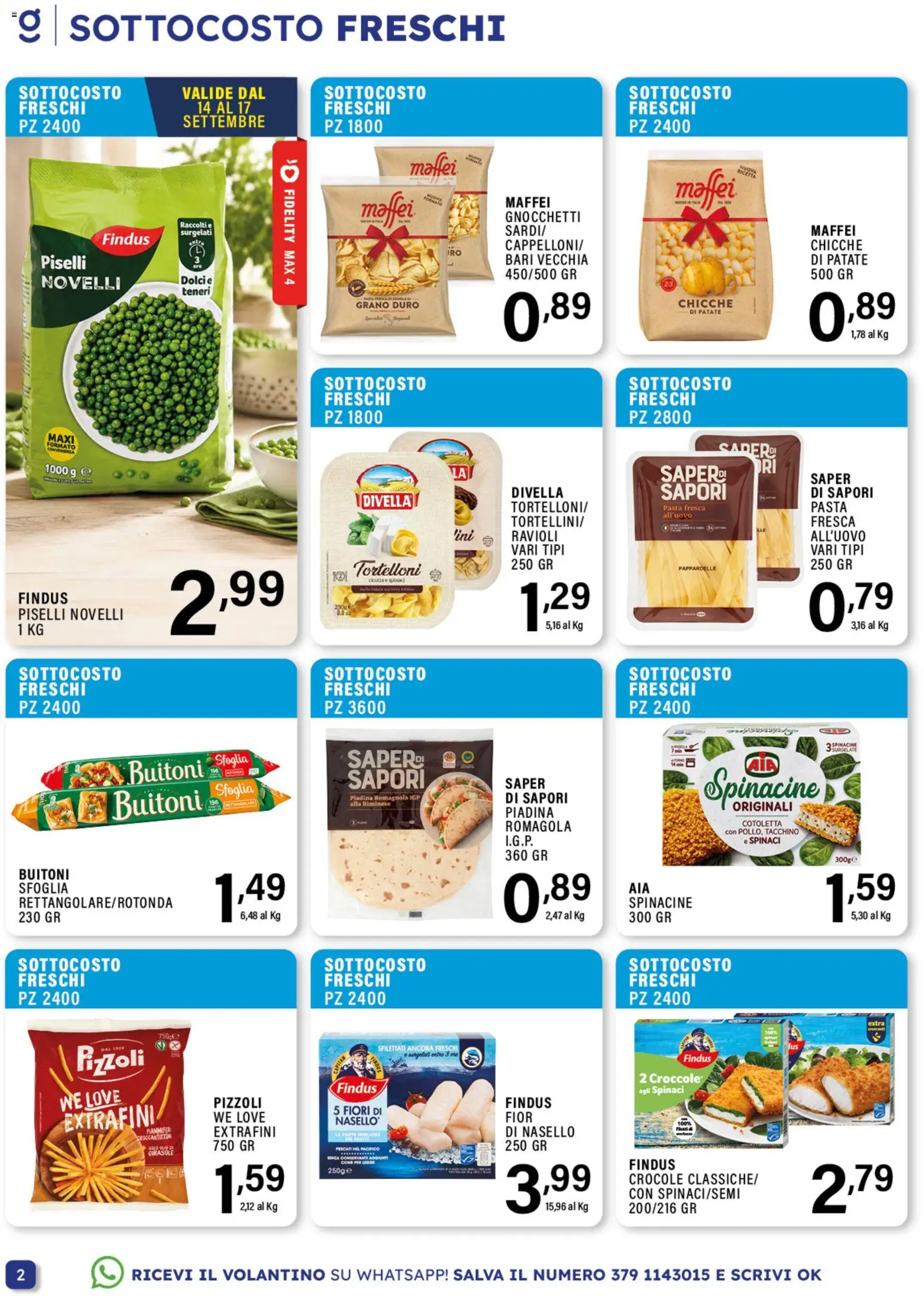Volantino GECOP del 07/09/2026 | Pagina: 2 | Prodotti: Piadina, Fiori, Tortelloni, Gnocchetti