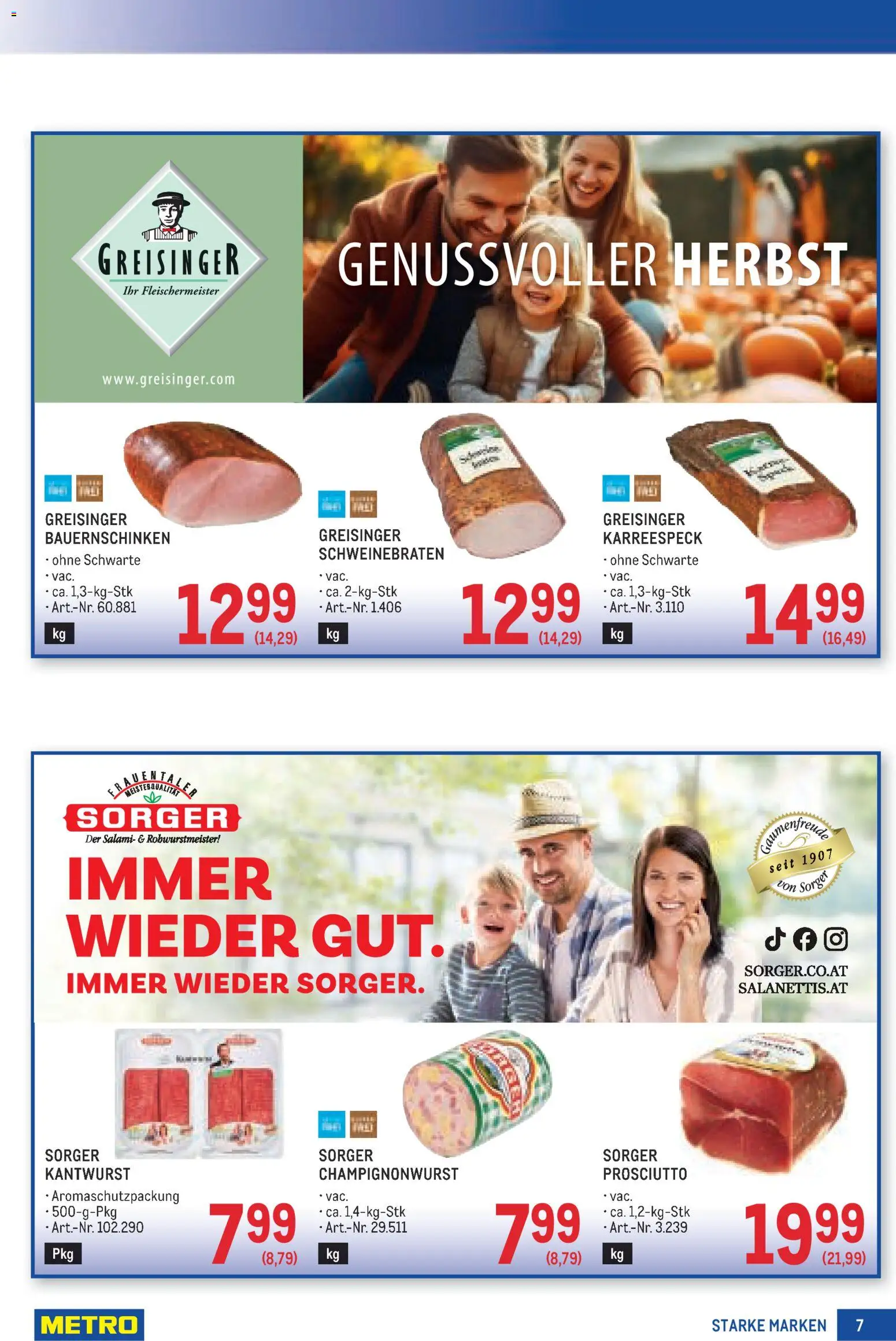 Metro angebote Starke Marken mp23 gültig ab 29.10.2026 | Seite: 7 | Produkte: Salami