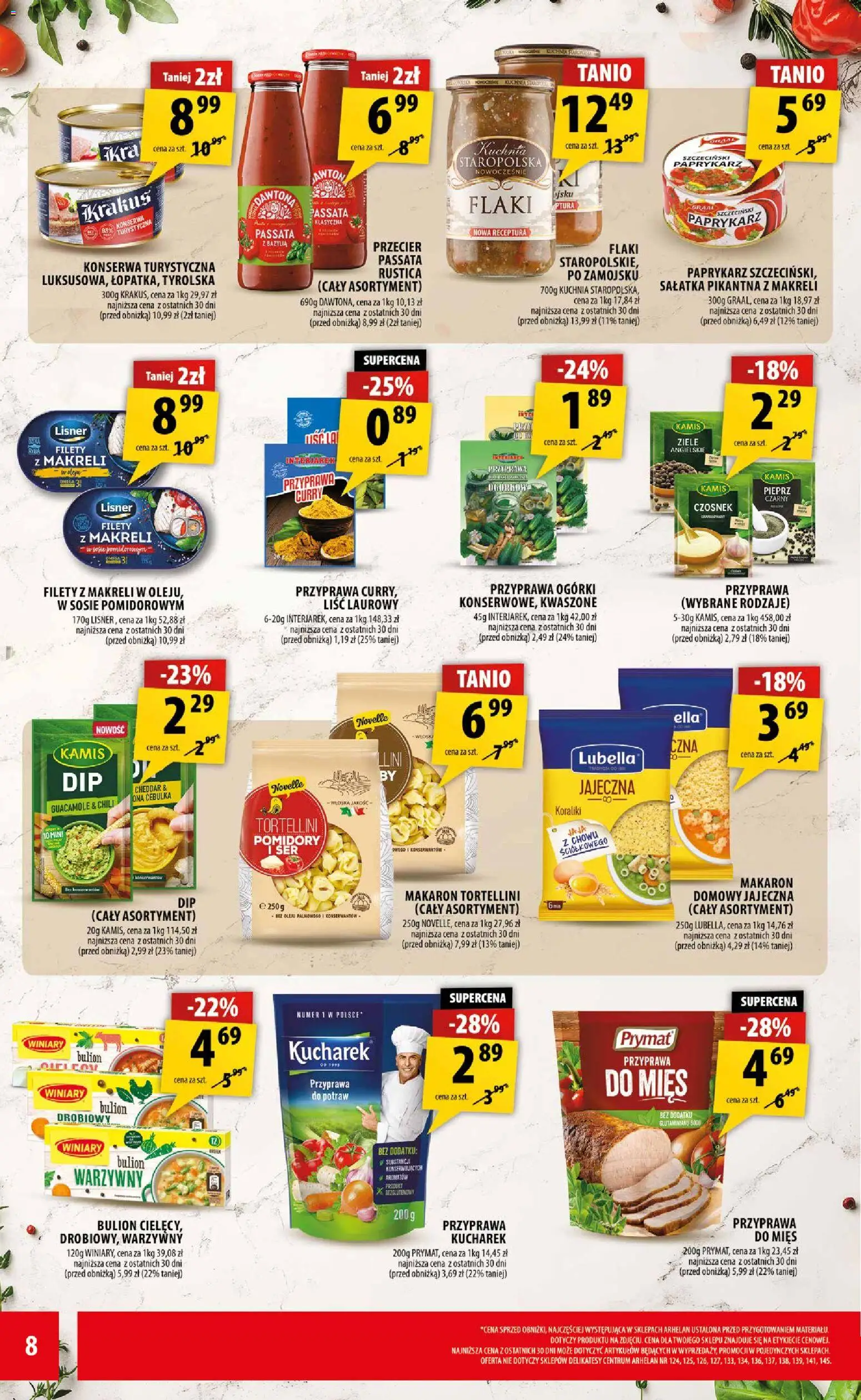 Arhelan gazetka od 17.07.2026 | Strona: 8 | Produkty: Czosnek, Chili, Flaki, Sałatka