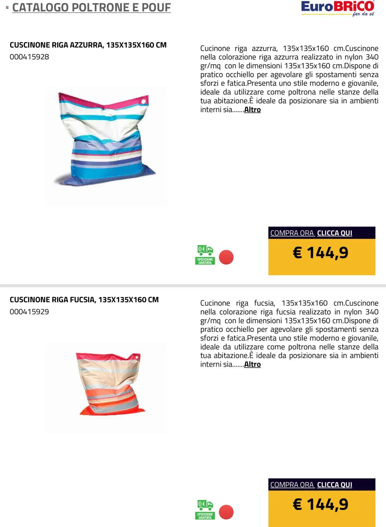 Volantino Eurobrico del 23.07.2025 | Pagina: 34 | Prodotti: Poltrona