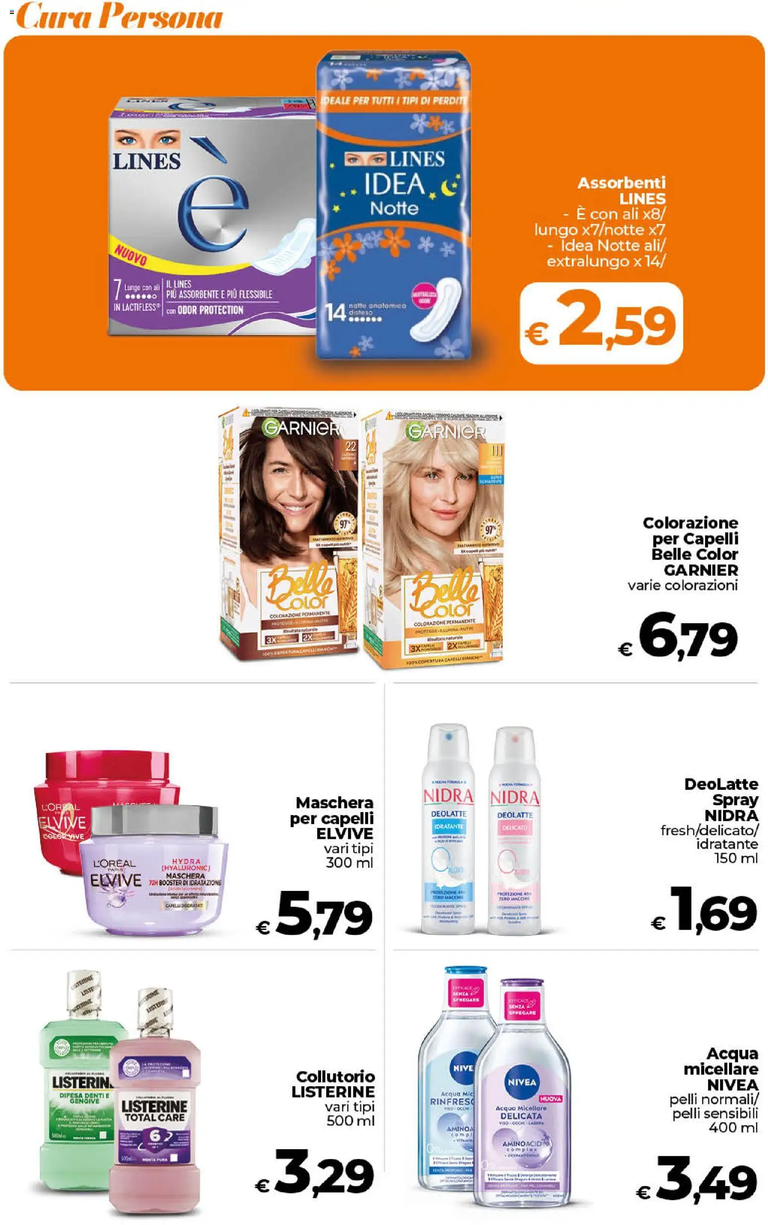 Volantino Ipercoop del 13/10/2026 | Pagina: 43 | Prodotti: Maschera, Collutorio, Acqua, Assorbenti