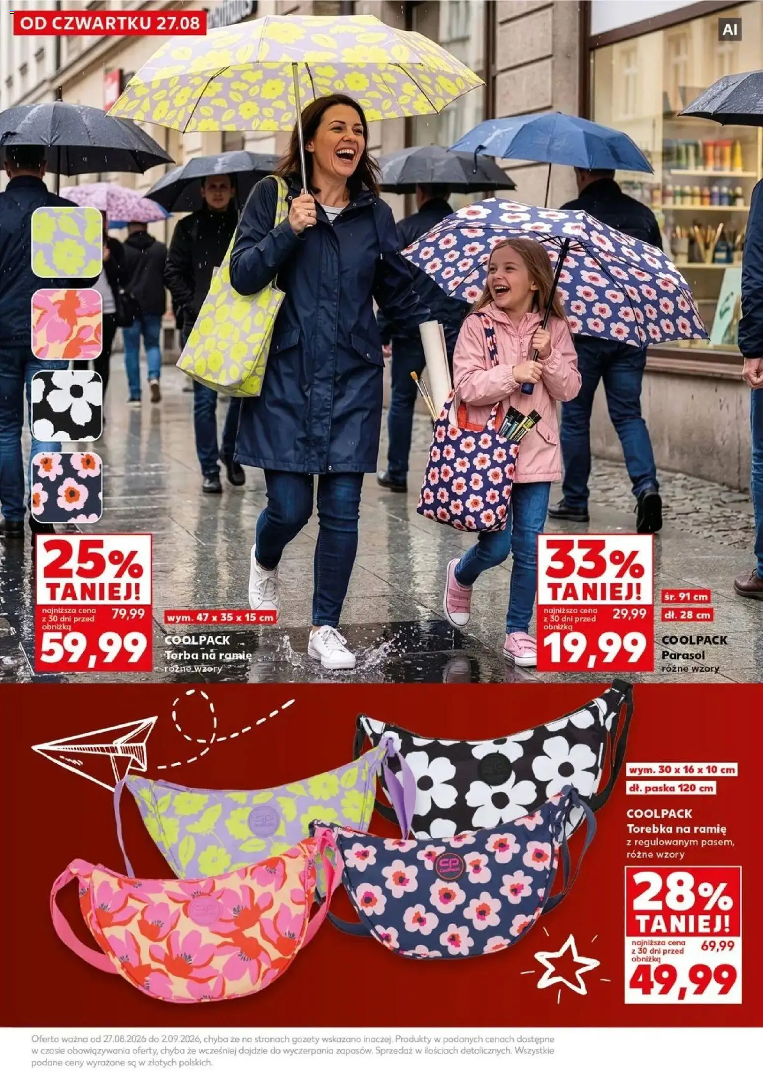 Kaufland gazetka - Wszystko do szkoły od 27.08.2026 - od jutra PDF | Strona: 41 | Produkty: Torebka, Parasol, Torba, Gazety