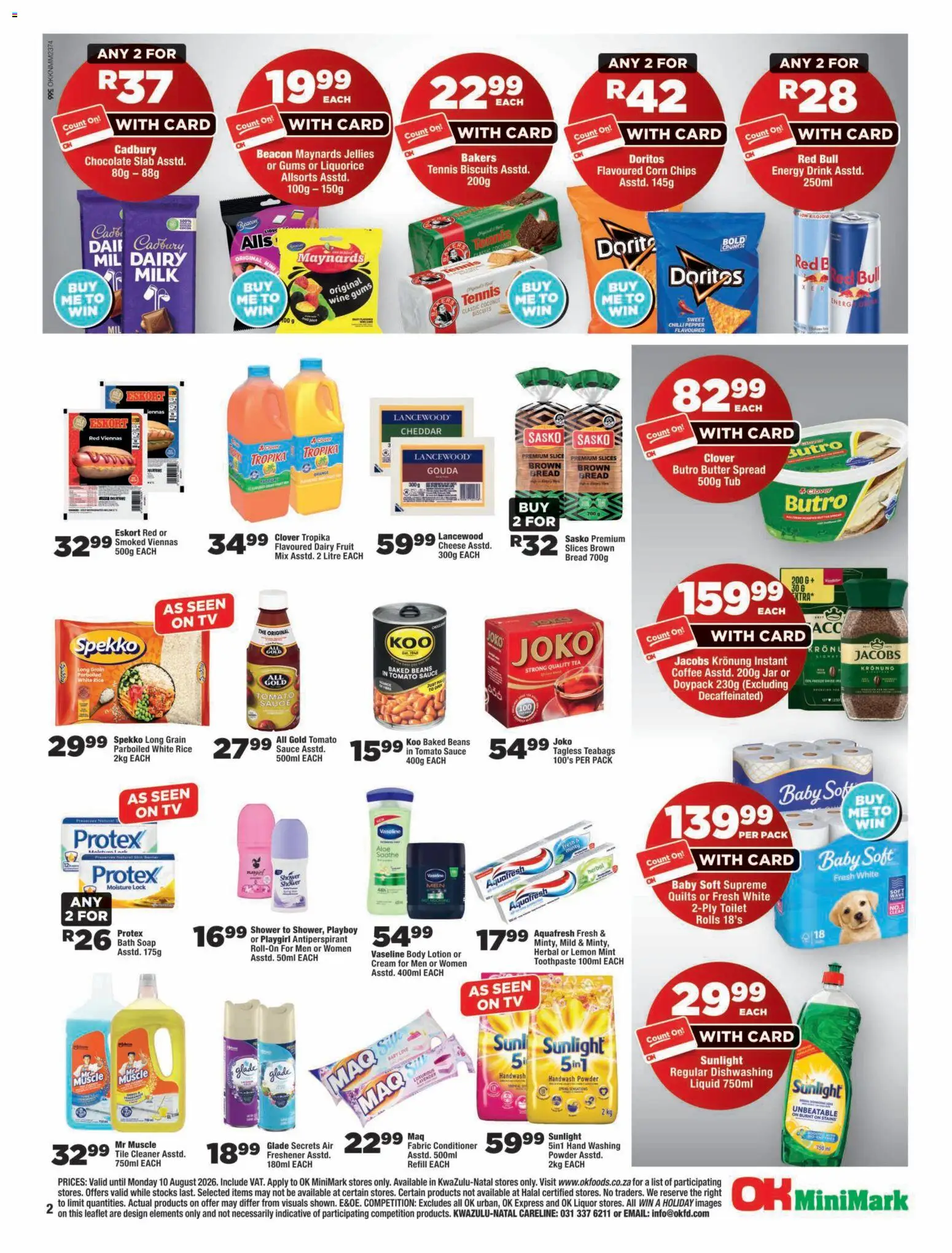 New OK Foods catalogue – valid from 24/07/2026 | Page: 2 | Products: Lock, Biscuits, Conditioner, Tomato sauce