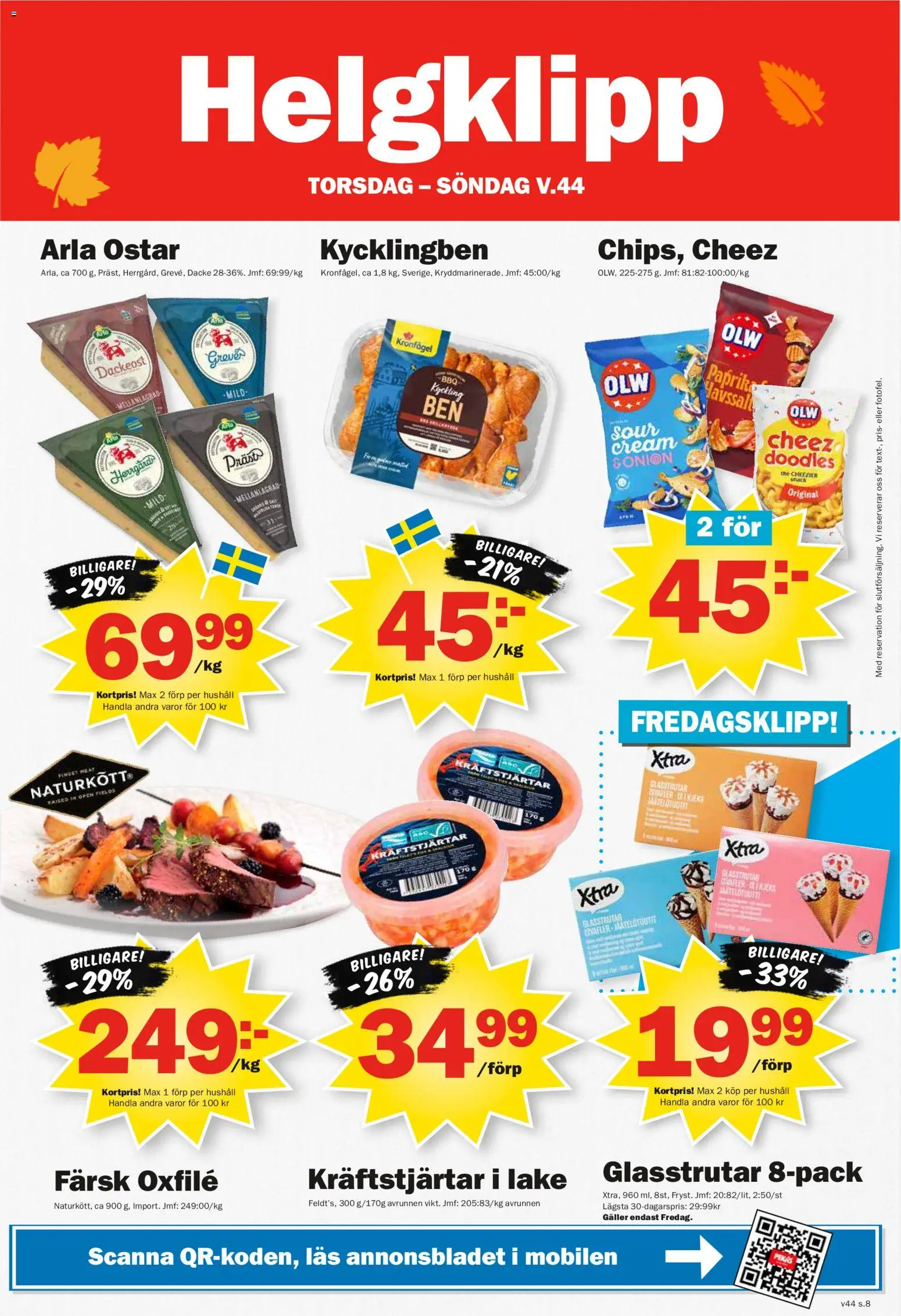 Pekås reklamblad aktuell från 26/10/2026 | Sida: 8 | Produkter: Paprika, Galler, Oxfilé, Kyckling