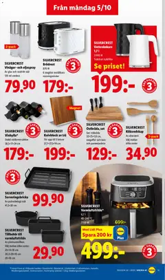 SILVERCREST Brödrost, 870 W, 6 steglöst inställbara rostningsnivåer - Förhandsvisning av reklamblad från butik Lidl aktuell från 05/10/2026 | Sida: 19 | Produkter: Brödrost, Knivar, Varmluftsfritös, Vinäger
