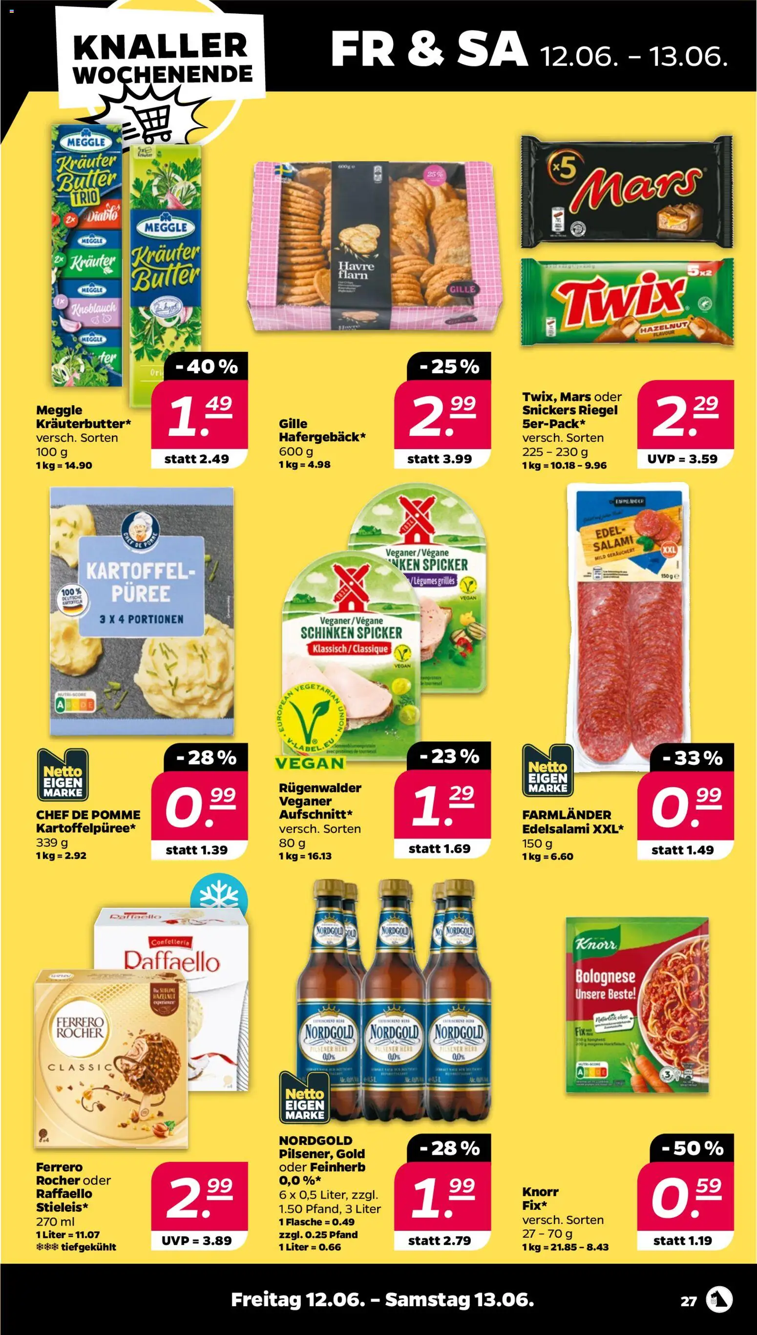 Netto Prospekt – gültig ab 08.06.2026 | Seite: 31 | Produkte: Butter, Snickers, Mars, Salami