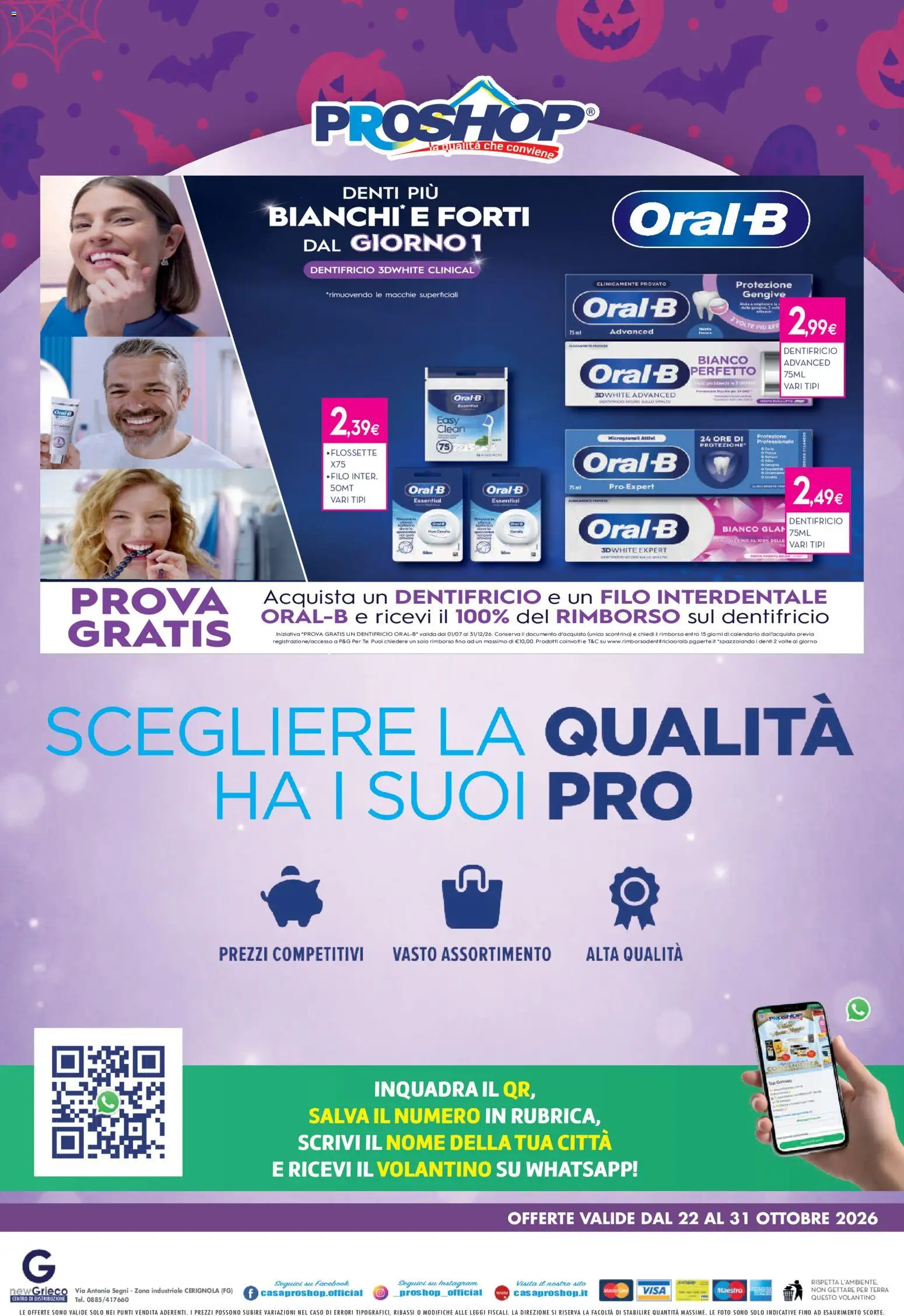 Volantino Proshop del 22/10/2026 | Pagina: 8 | Prodotti: Dentifricio, Filo interdentale, Terra