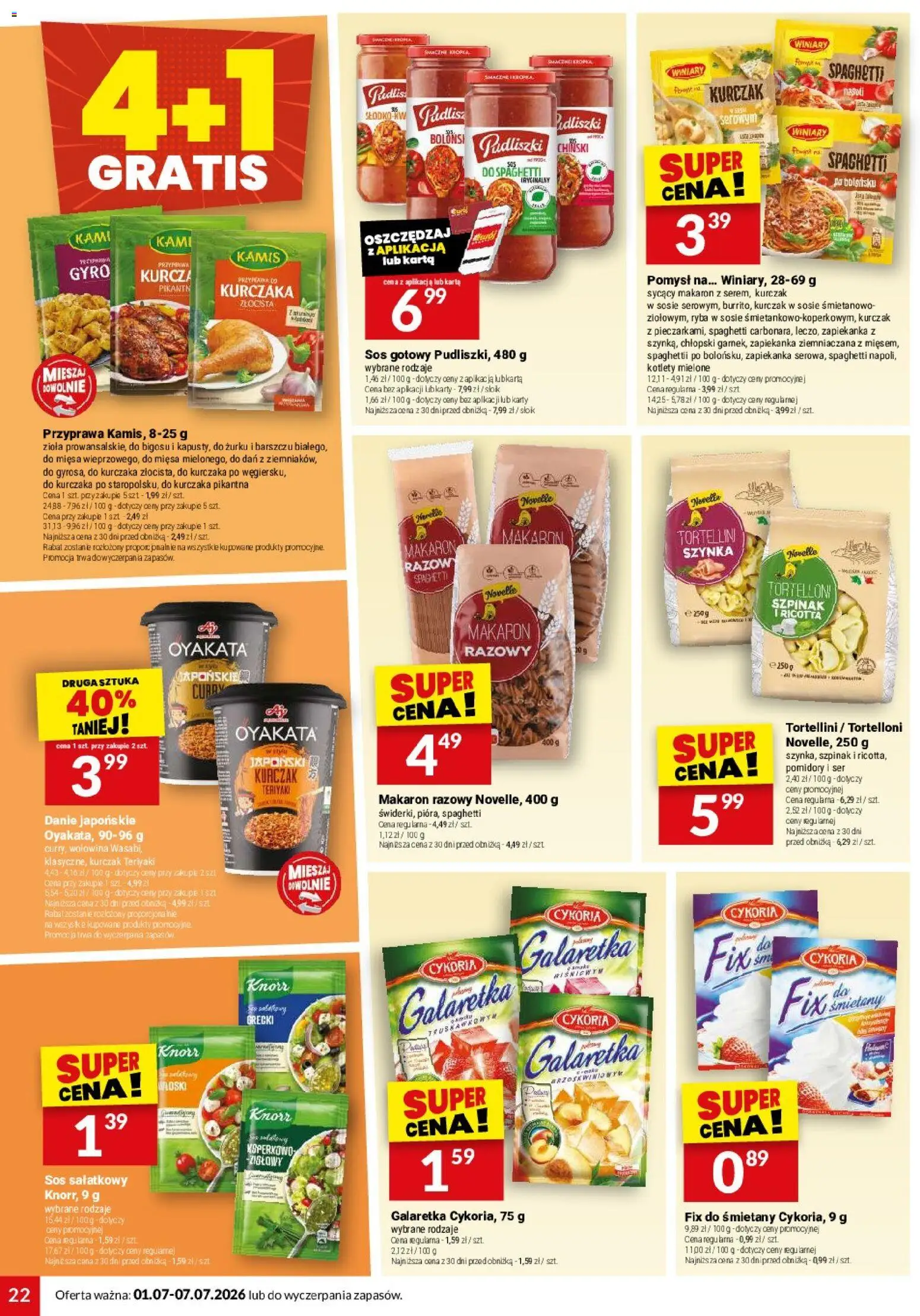 Twój Market gazetka od 01.07.2026 | Strona: 22 | Produkty: Karta, Curry, Tortellini, Szpinak