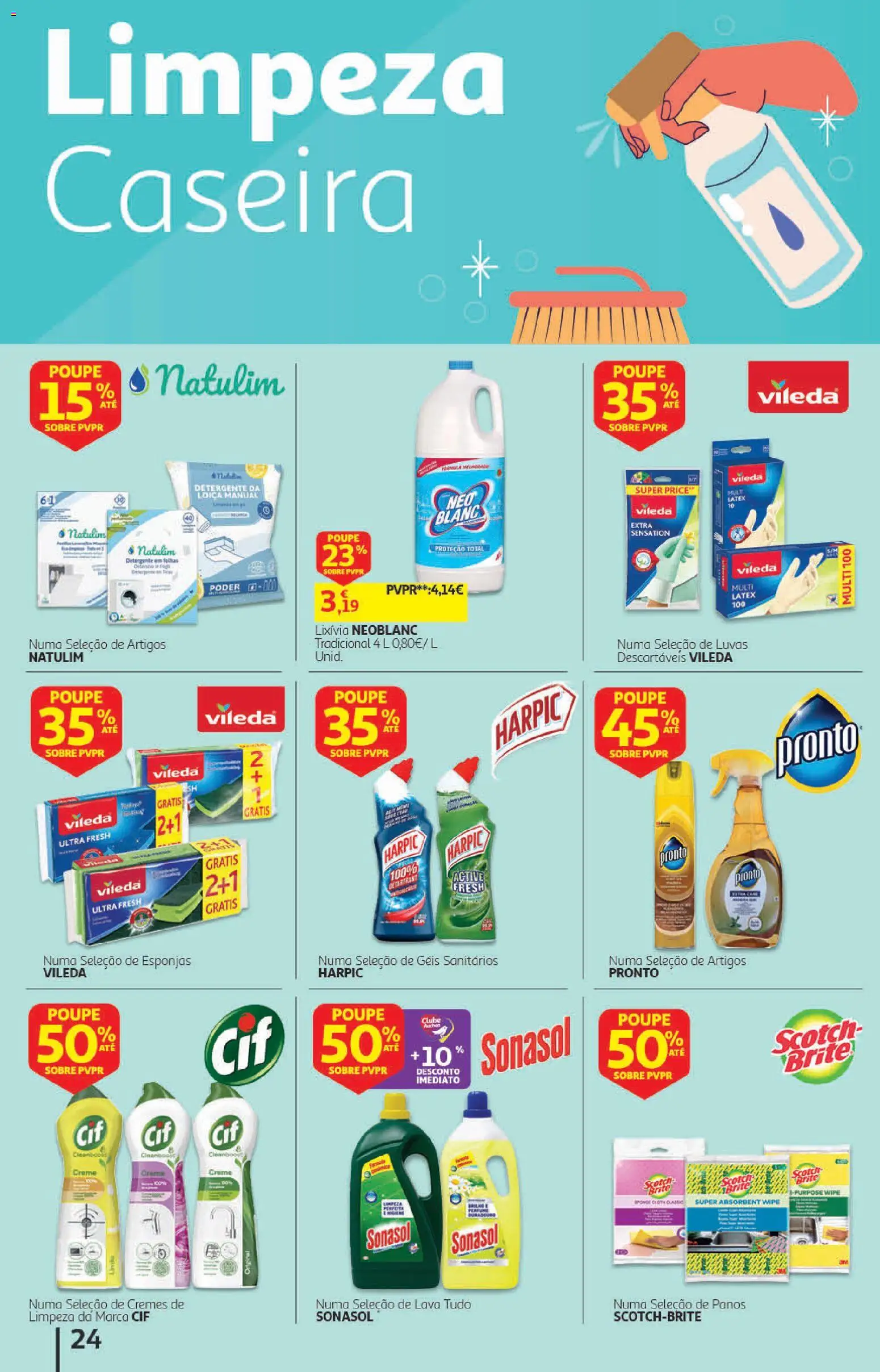 Auchan folheto │ válido de 19/08/2026 | Página: 24 | Produtos: Luvas, Luvas descartáveis, Detergente, Creme