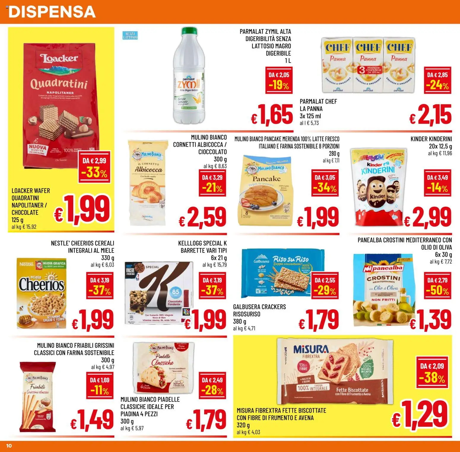 Volantino A&O del 27.05.2026 | Pagina: 10 | Prodotti: Riso, Panna, Crostini, Grissini