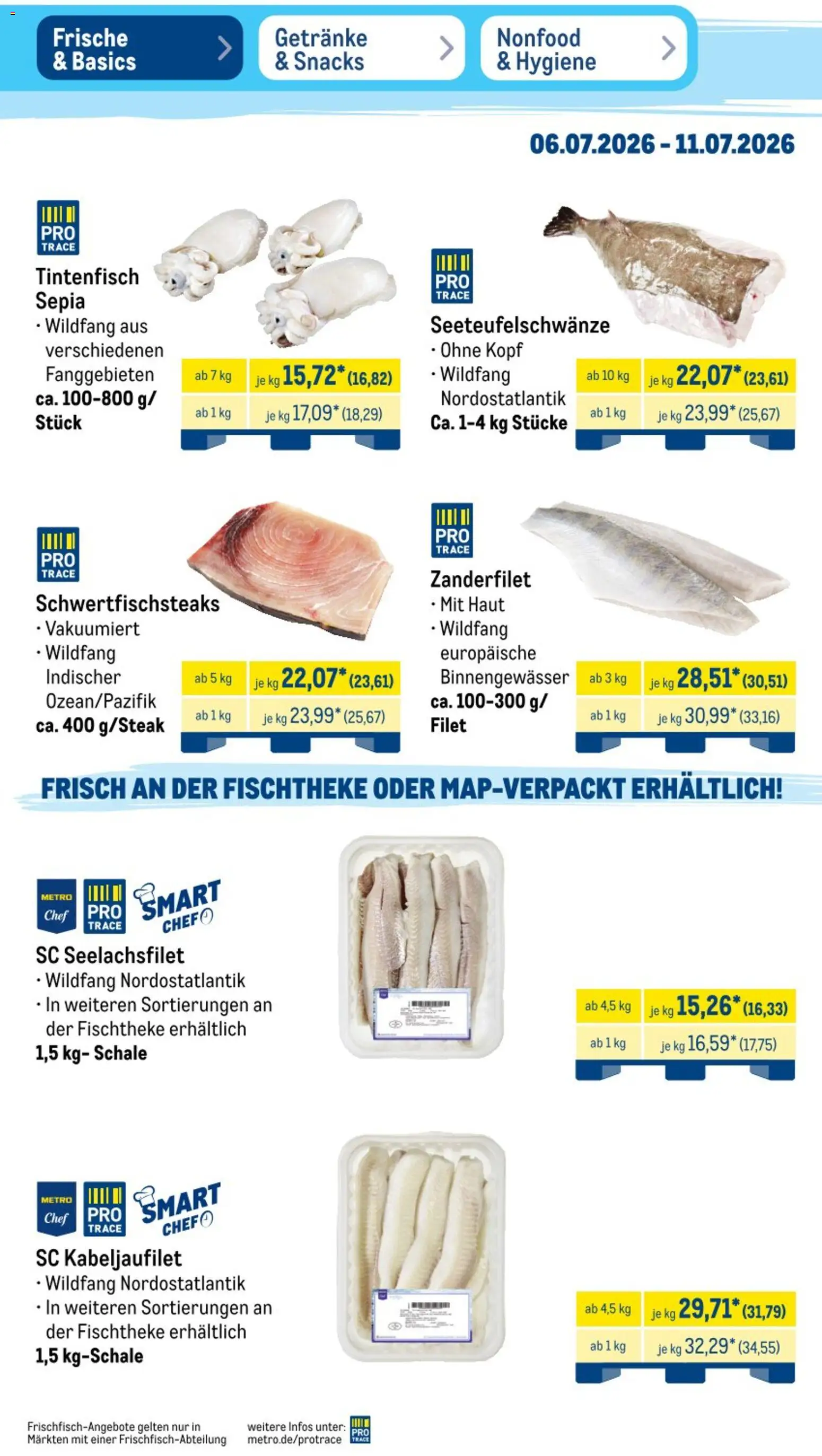 Metro Non Food & Hygiene – gültig ab 06.07.2026 | Seite: 35 | Produkte: Nackensteaks, Schweinefilet, Gyros, Schinken