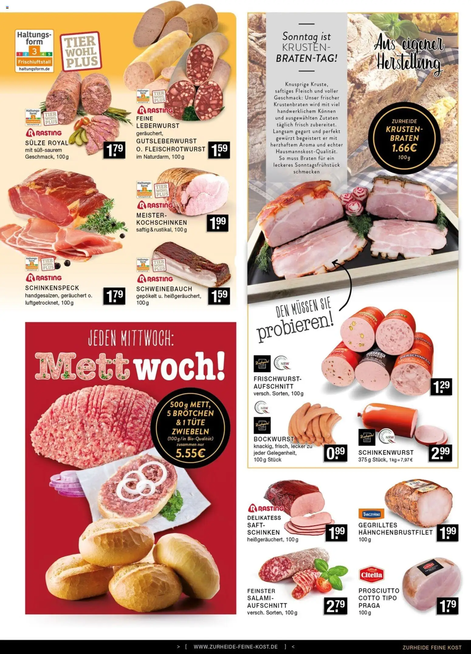 Edeka Zurheide Prospekt – gültig ab 29.06.2026 | Seite: 3 | Produkte: Bockwurst, Schinken, Saft, Fleisch
